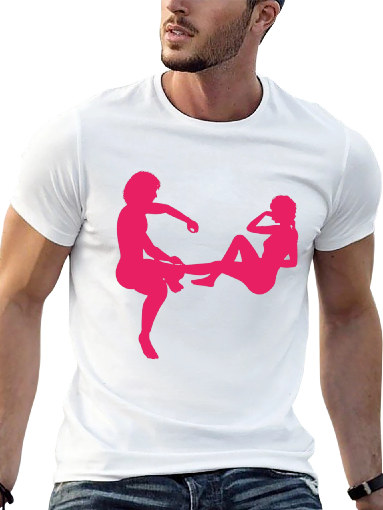 Novelty Graphic Tee - Black Crewneck T-Shirt