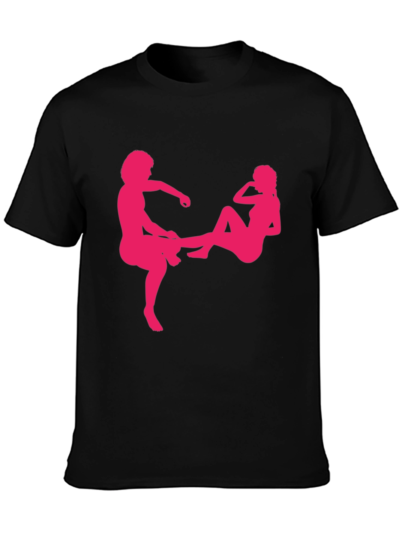 Novelty Graphic Tee - Black Crewneck T-Shirt