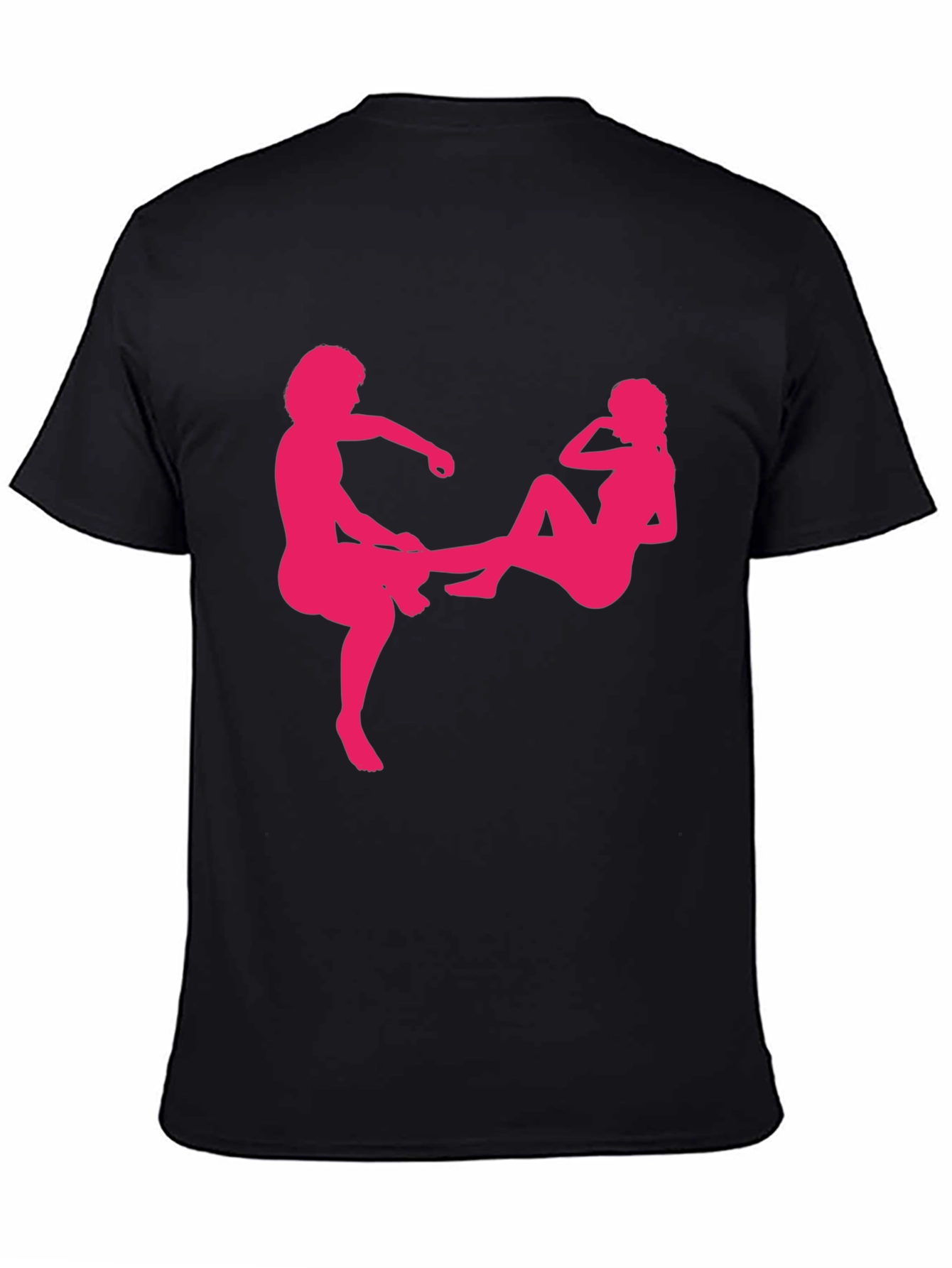 Novelty Graphic Tee - Black Crewneck T-Shirt