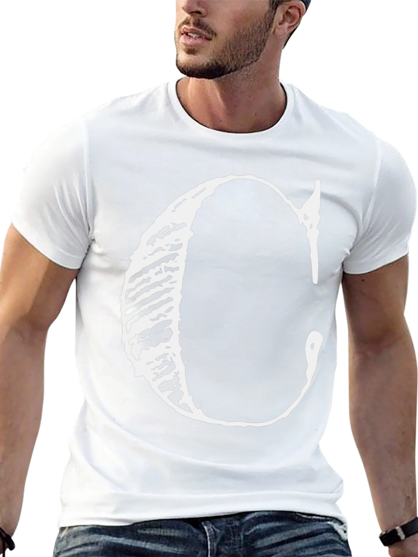 Bold Letter C Graphic Tee - Black