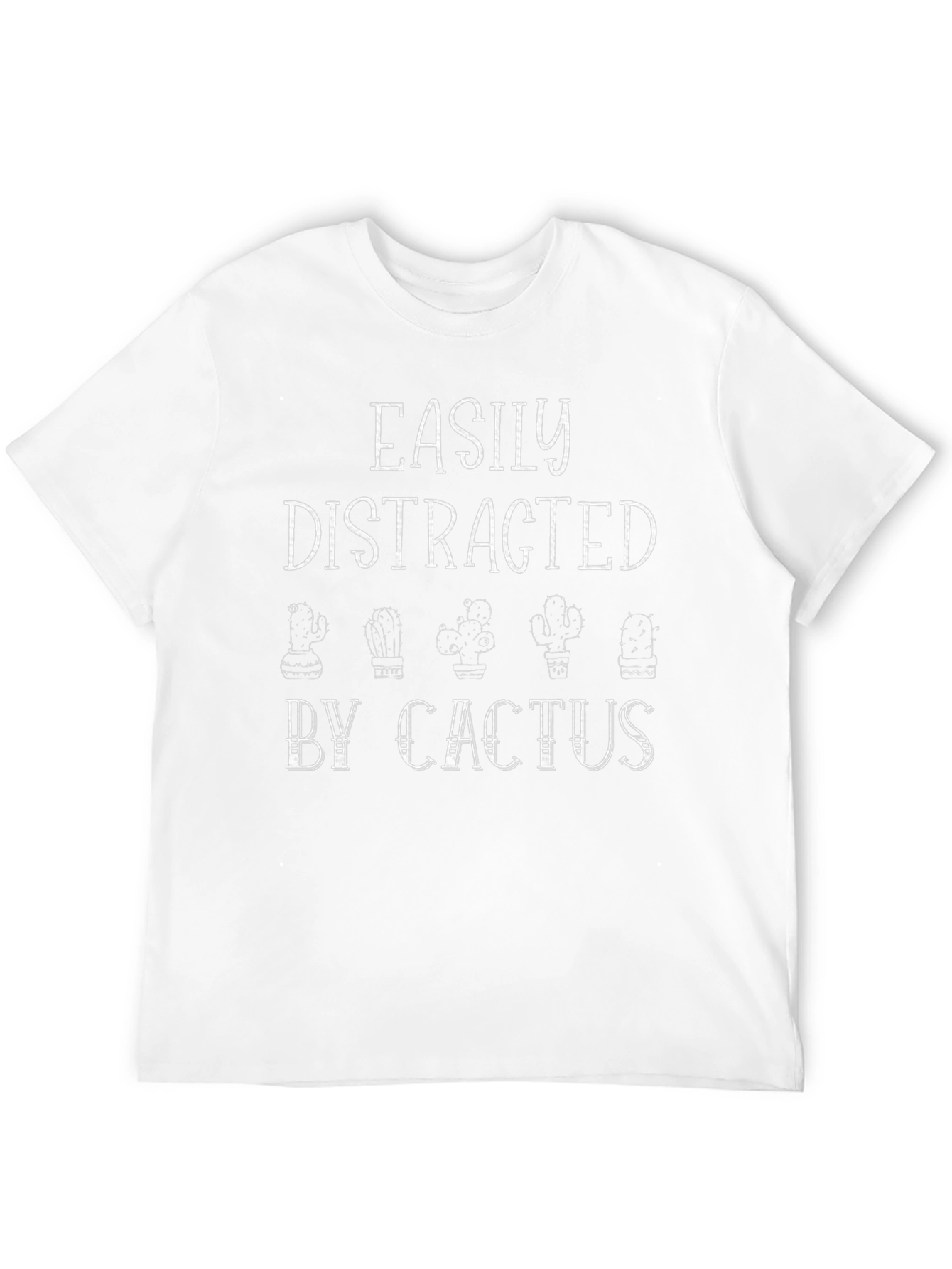 Easily Distracted By Cactus Graphic T-Shirt