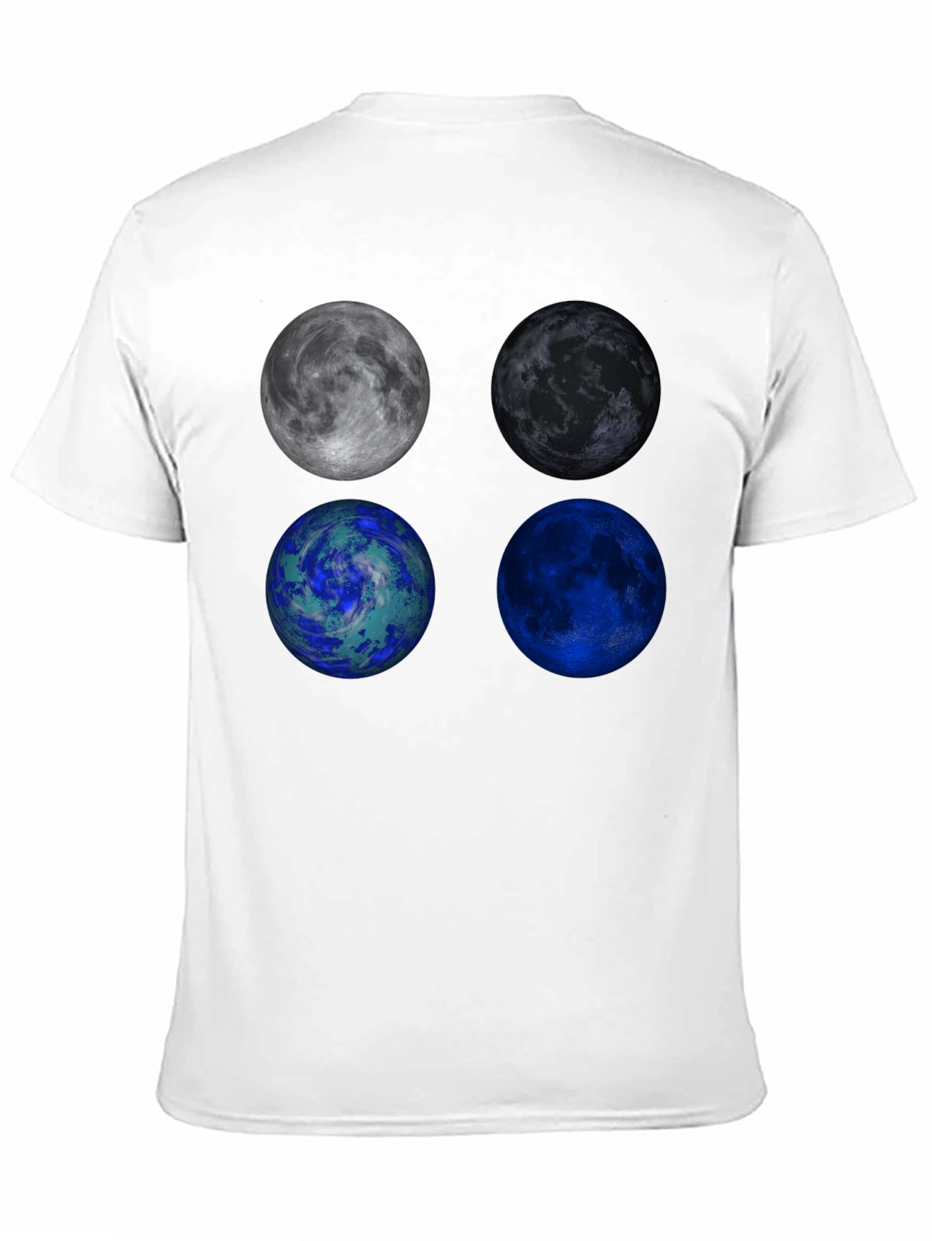 Planetary Spheres Graphic Print Black T-Shirt