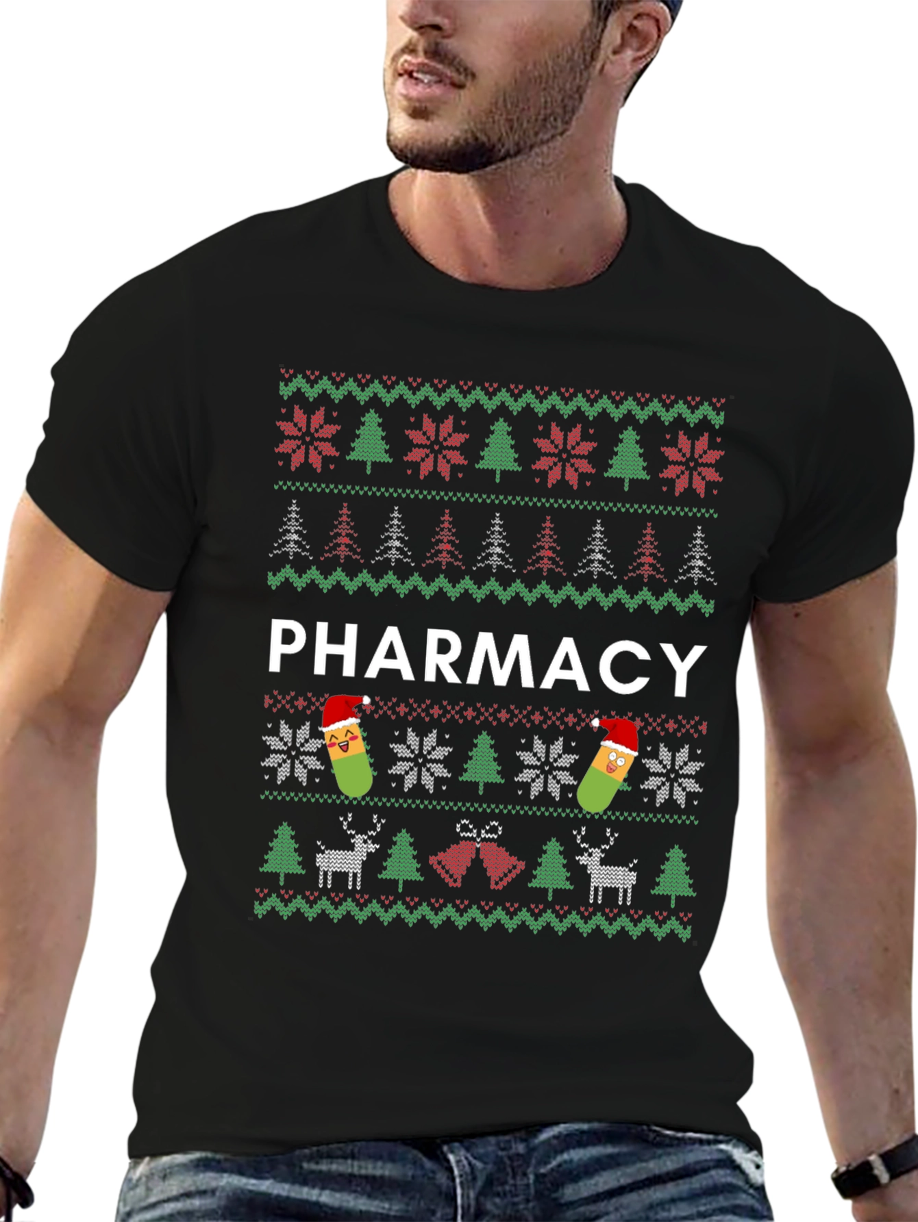 Pharmacy Ugly Christmas Sweater T-Shirt