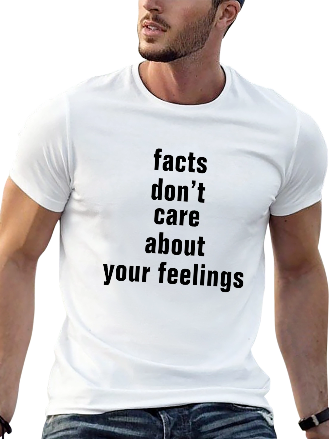 Facts Dont Care About Feelings Graphic Tee - Black