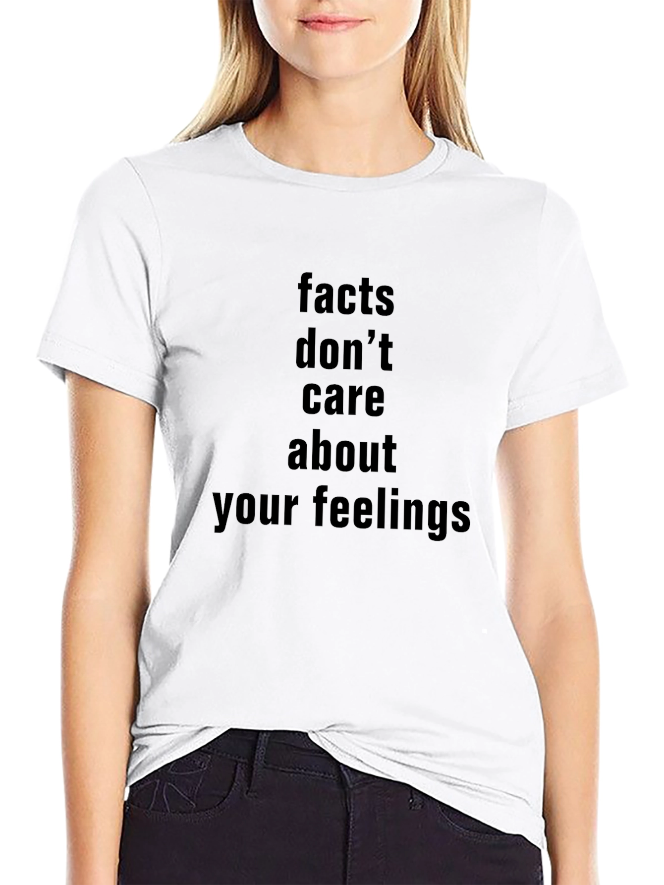 Facts Dont Care About Feelings Graphic Tee - Black