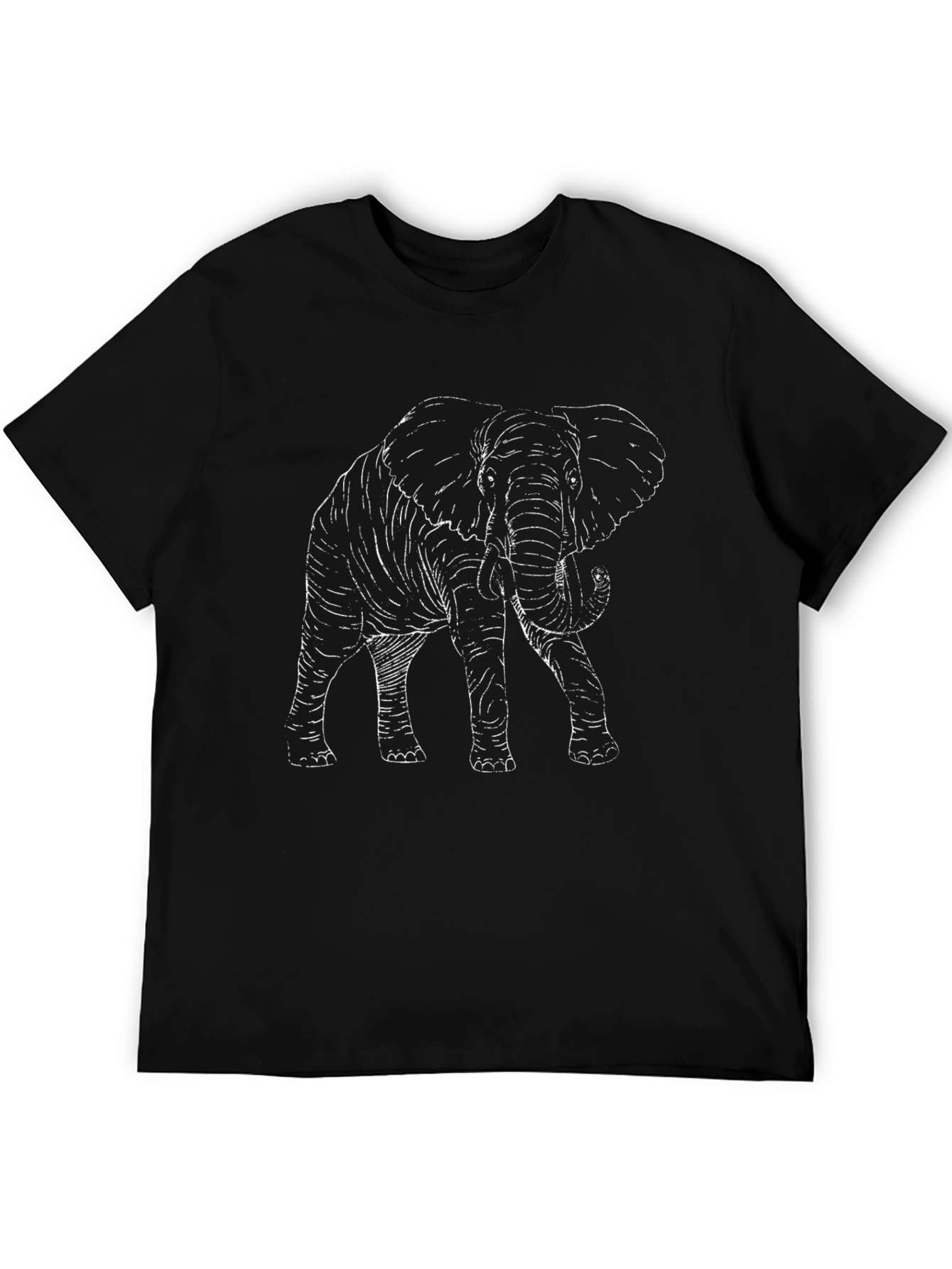 Elephant Graphic Black Tee Shirt