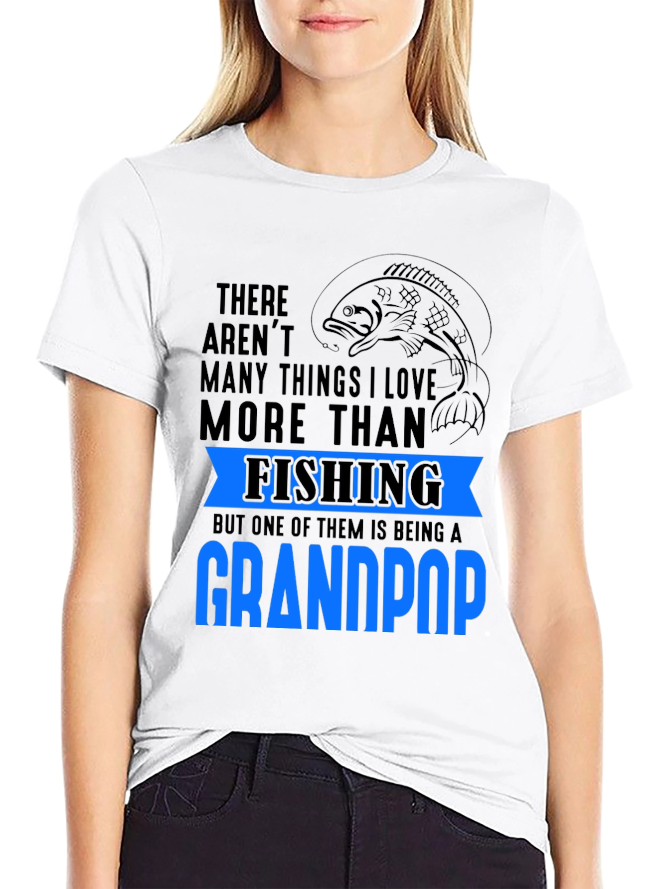 Fishing Grandpop T-Shirt: Love for Fishing & Grandkids