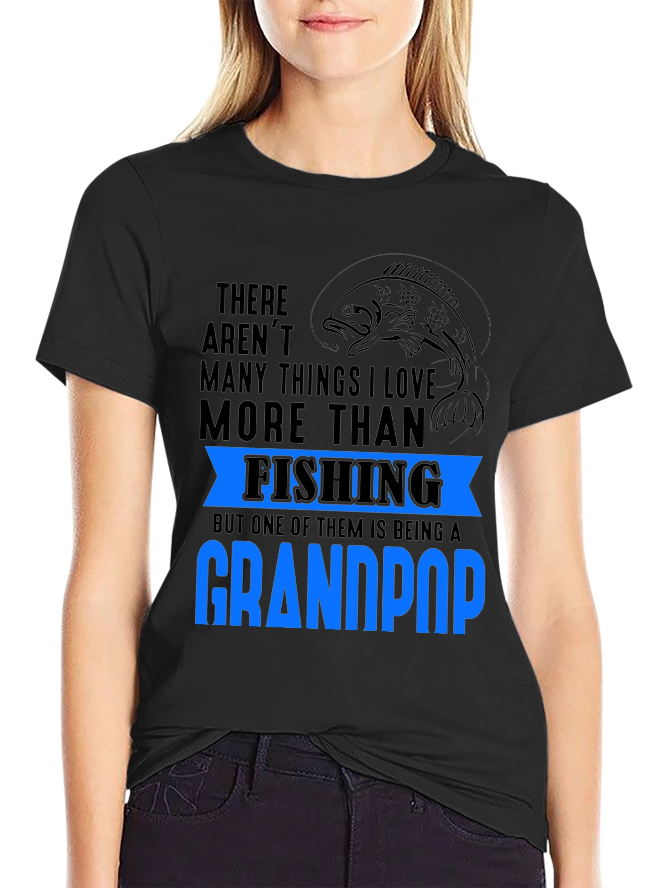 Fishing Grandpop T-Shirt: Love for Fishing & Grandkids