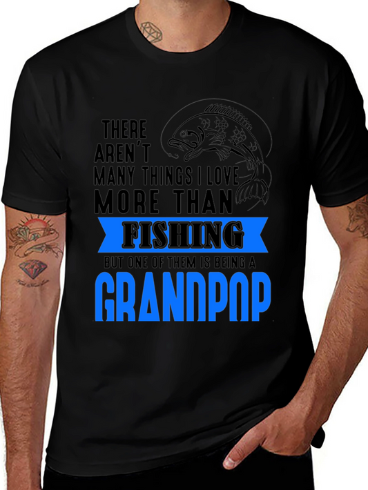 Fishing Grandpop T-Shirt: Love for Fishing & Grandkids