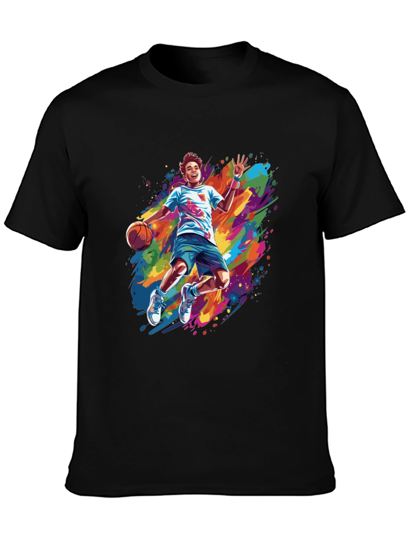 Basketball Player Paint Splatter T-Shirt