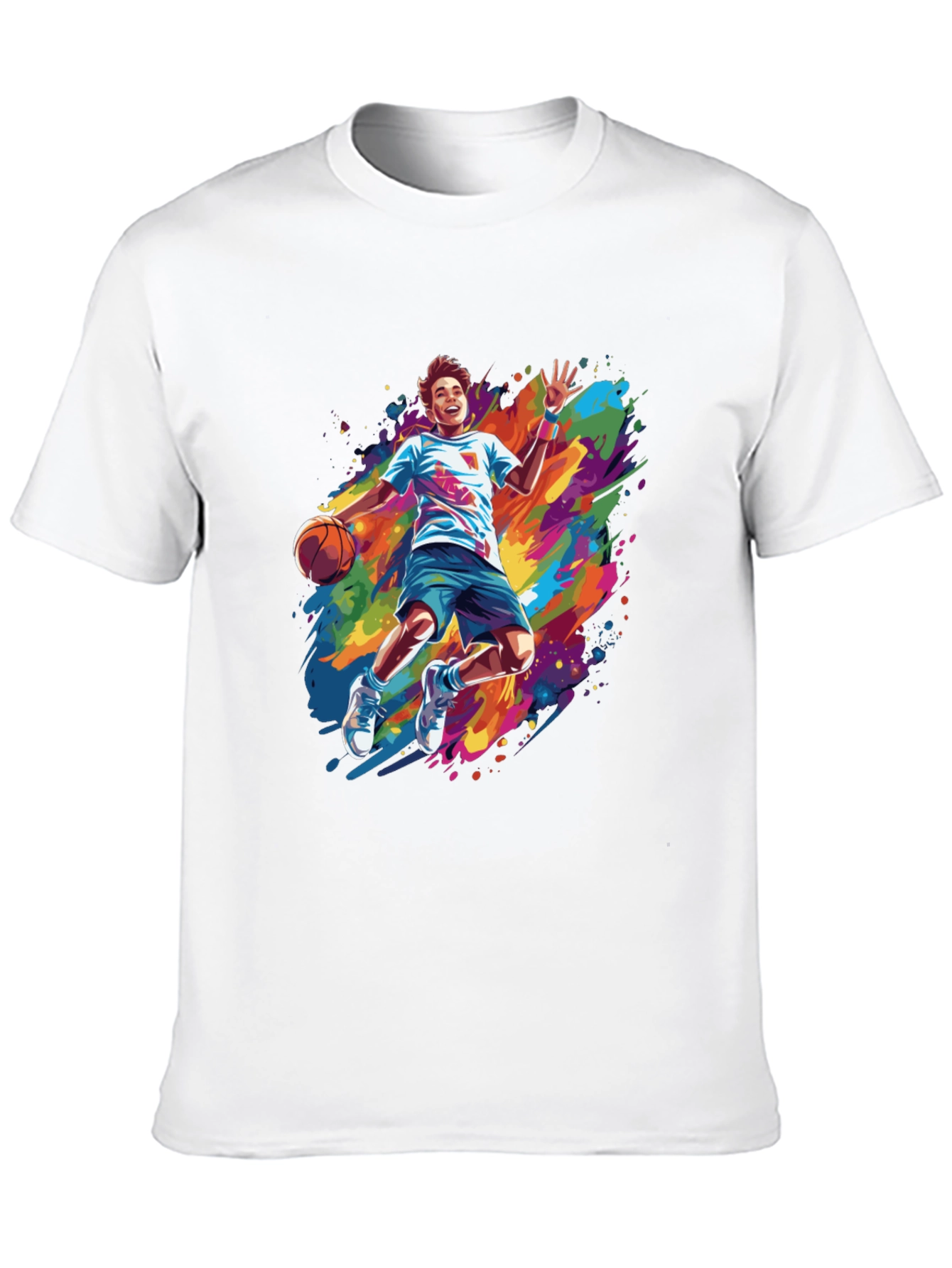 Basketball Player Paint Splatter T-Shirt