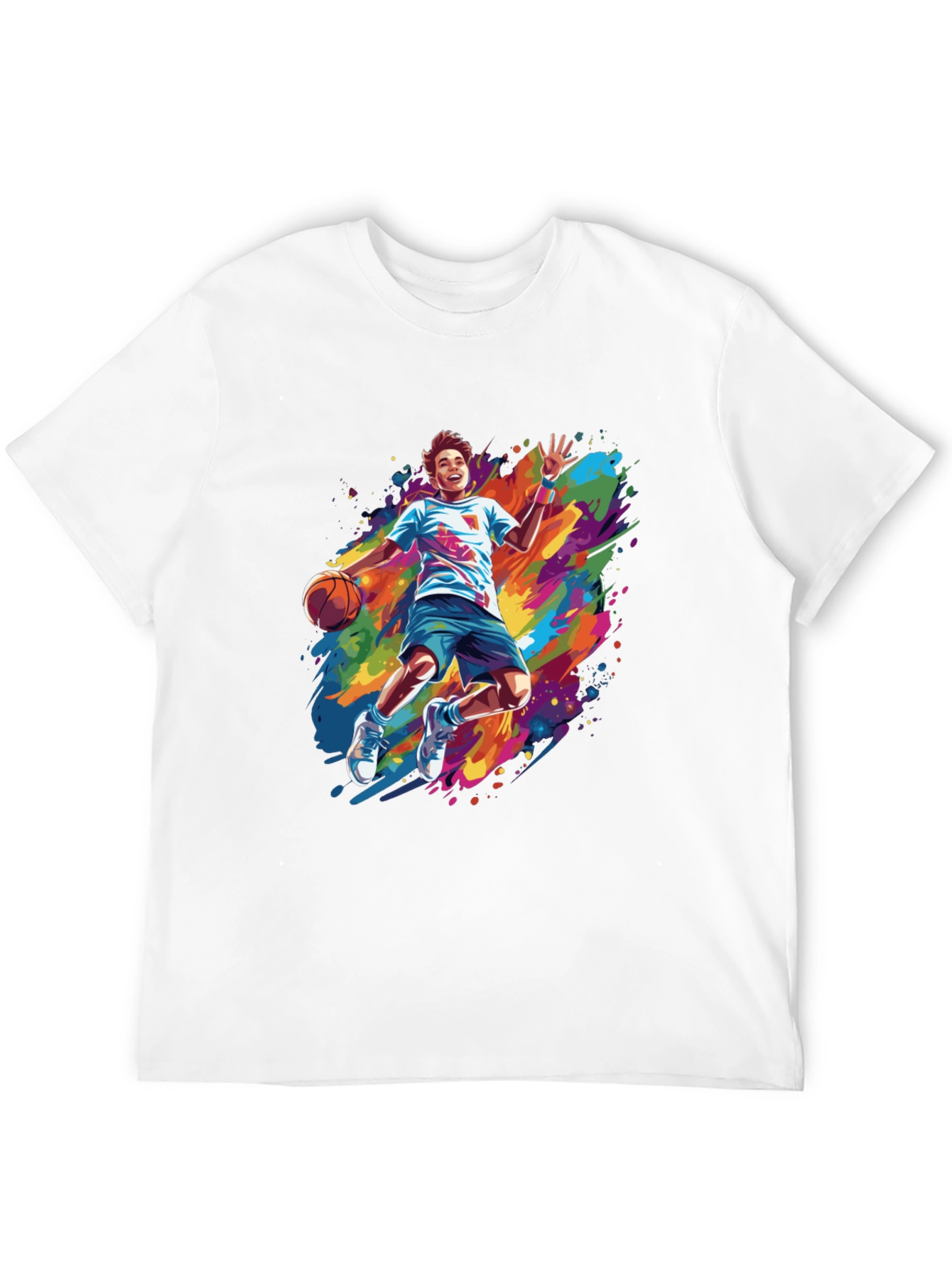 Basketball Player Paint Splatter T-Shirt