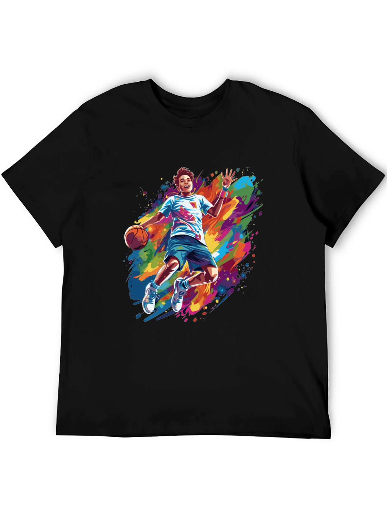 Basketball Player Paint Splatter T-Shirt