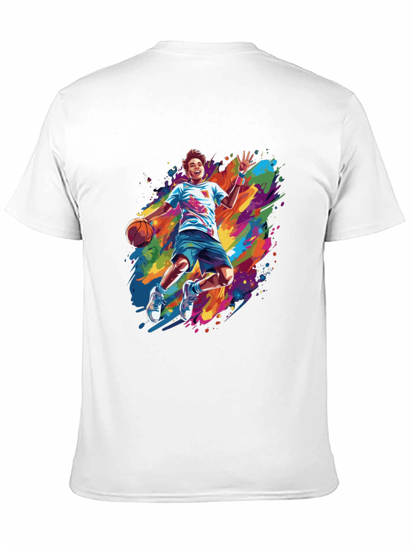 Basketball Player Paint Splatter T-Shirt
