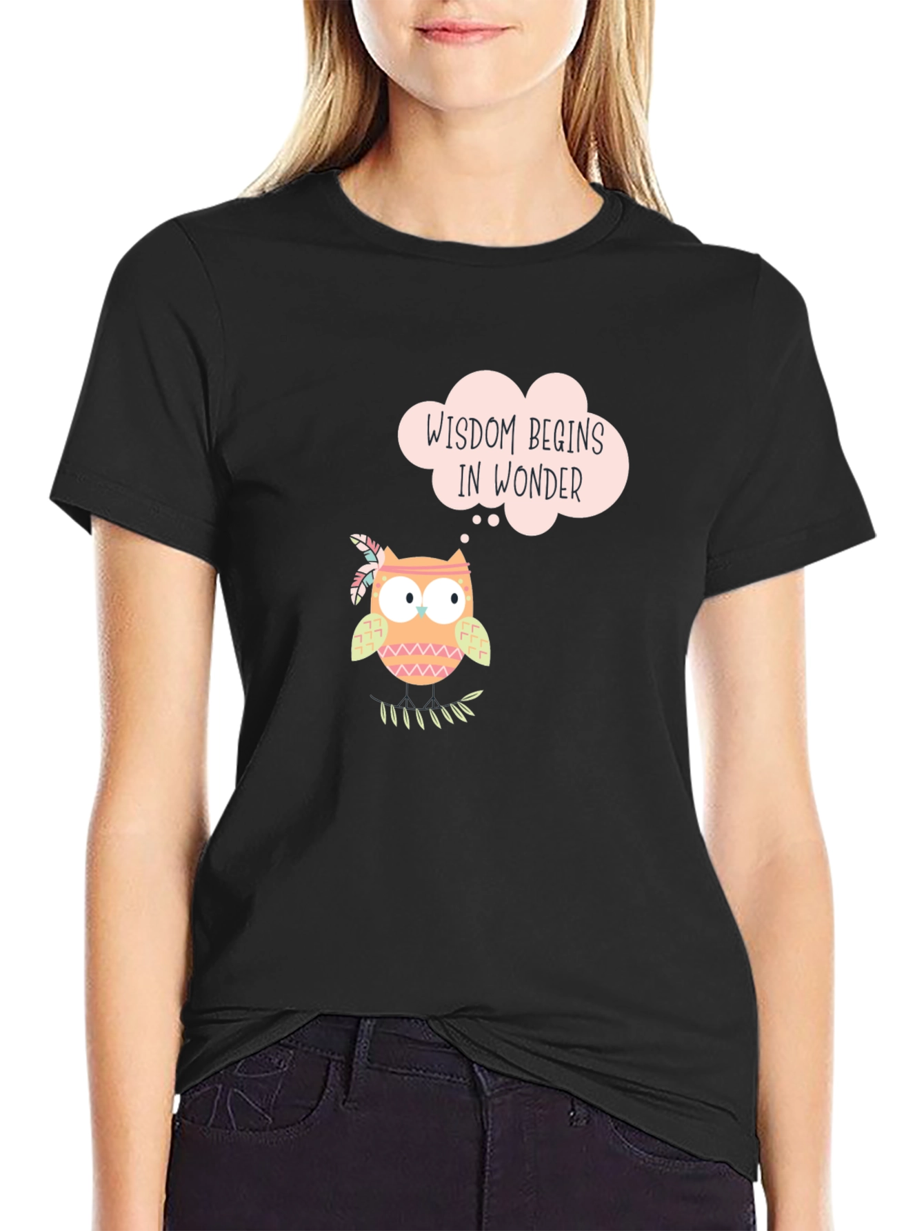 Wisdom Owl T-Shirt - Wonder Begins Within