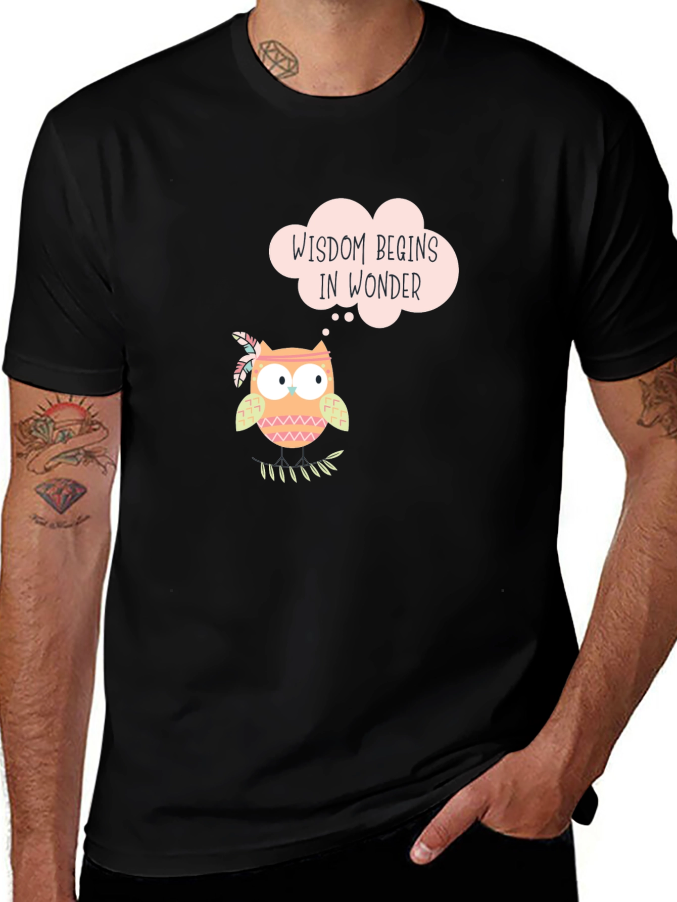 Wisdom Owl T-Shirt - Wonder Begins Within