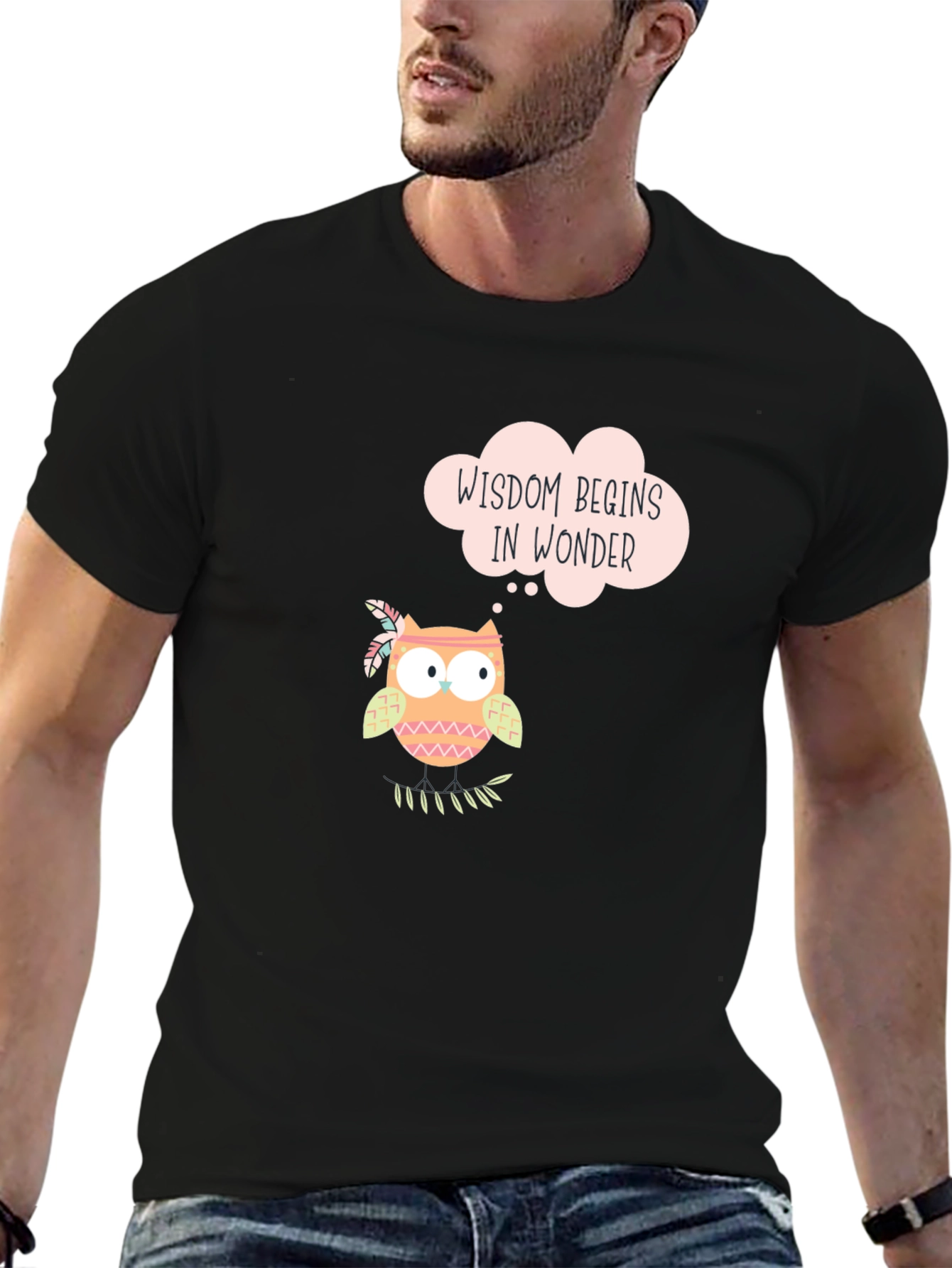 Wisdom Owl T-Shirt - Wonder Begins Within
