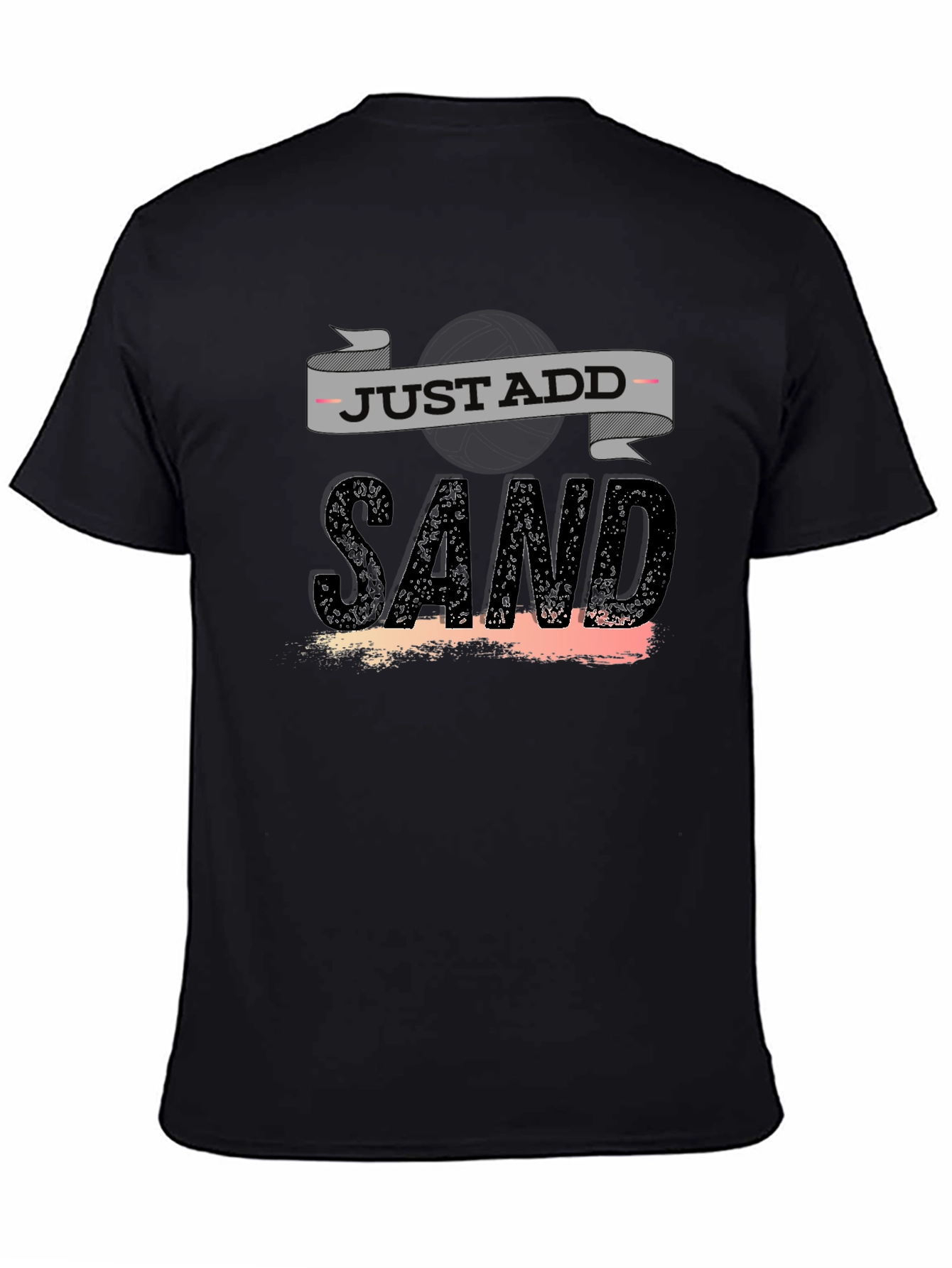 Just Add Sand Black T-Shirt - Beach Lover Apparel