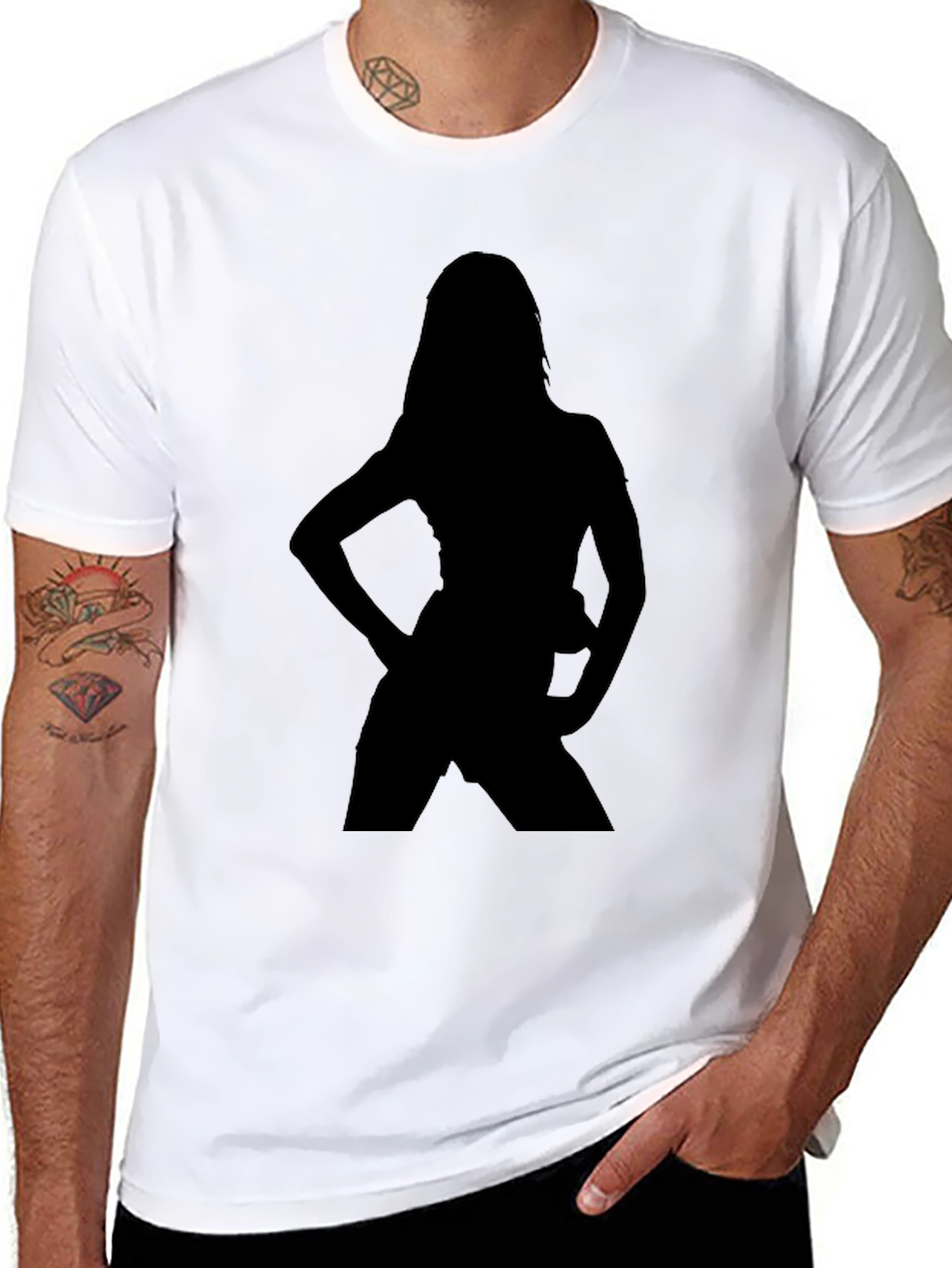 Silhouette Graphic T-Shirt - Black
