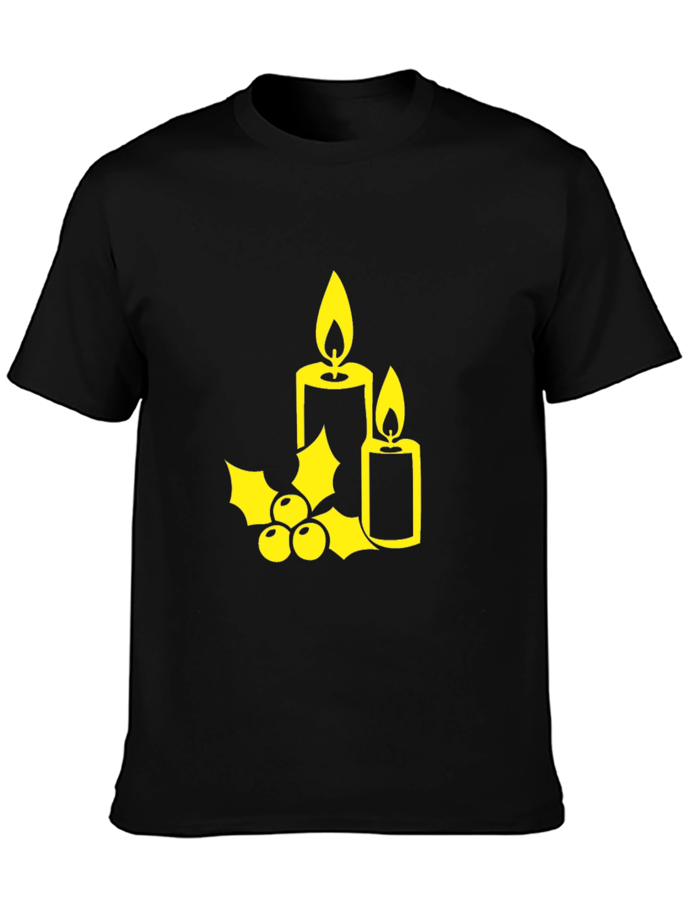 Festive Holiday Candle Graphic Tee