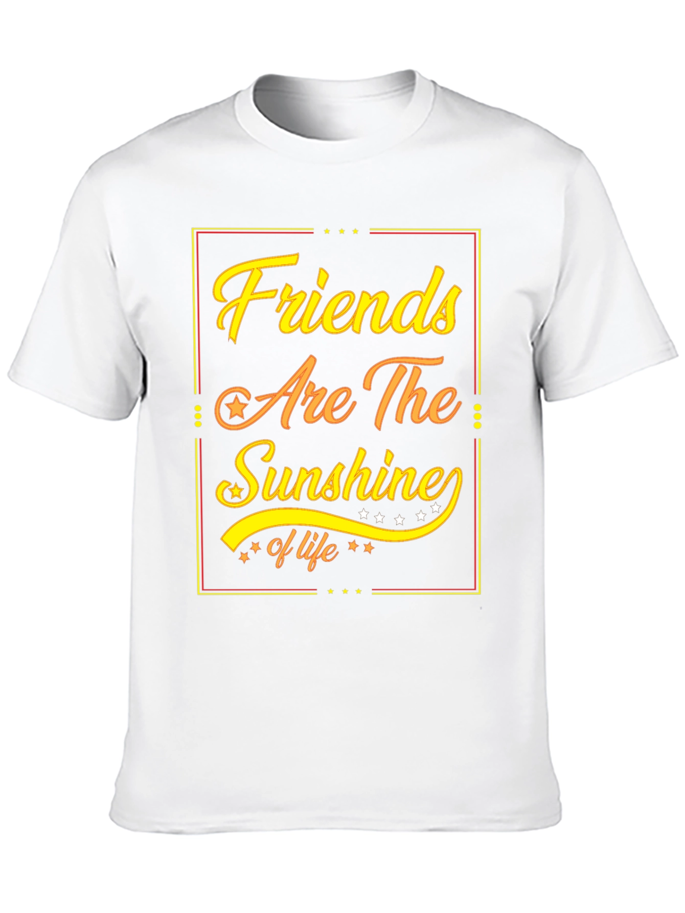 Friends Are The Sunshine of Life Black T-Shirt