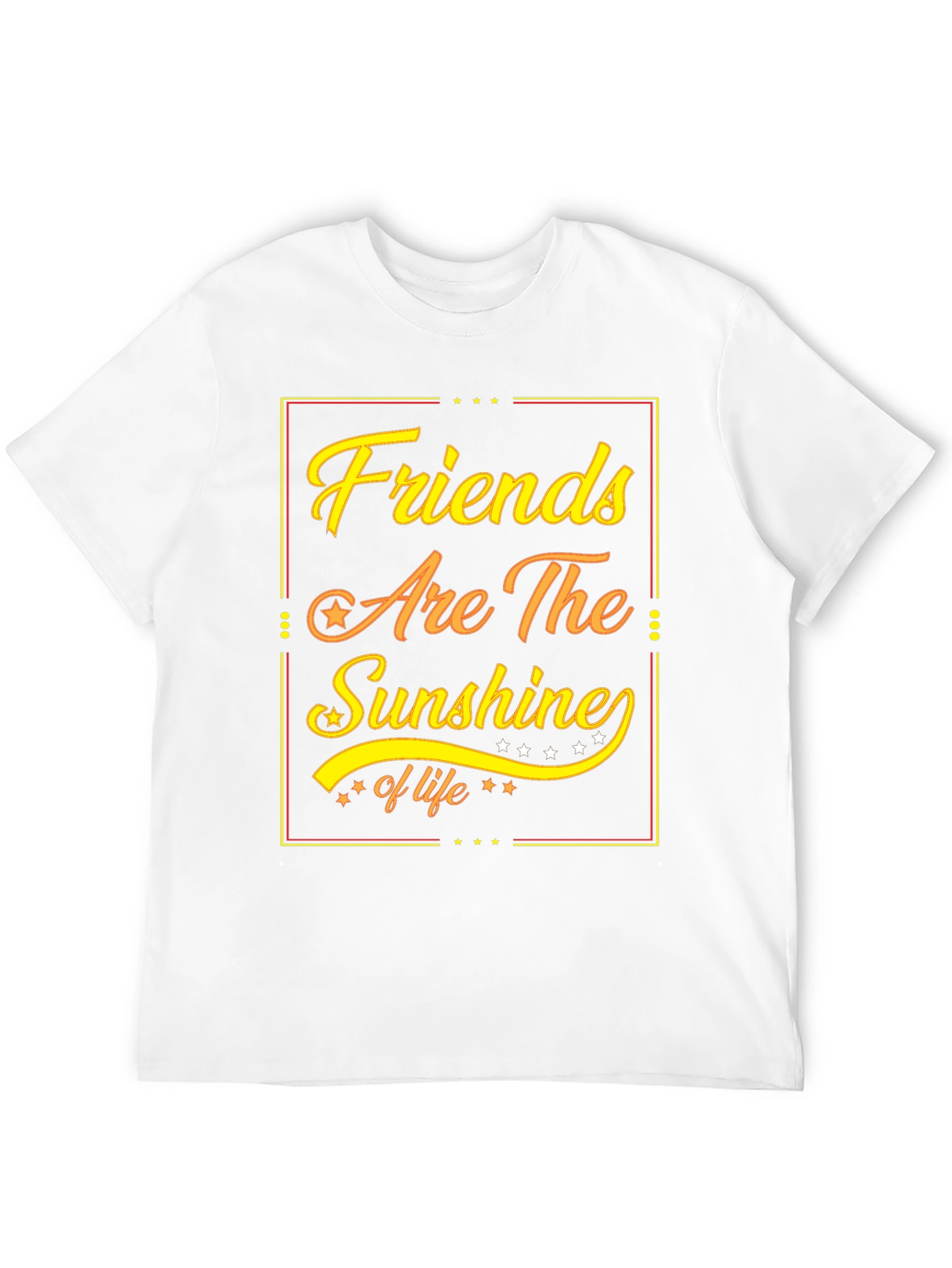 Friends Are The Sunshine of Life Black T-Shirt