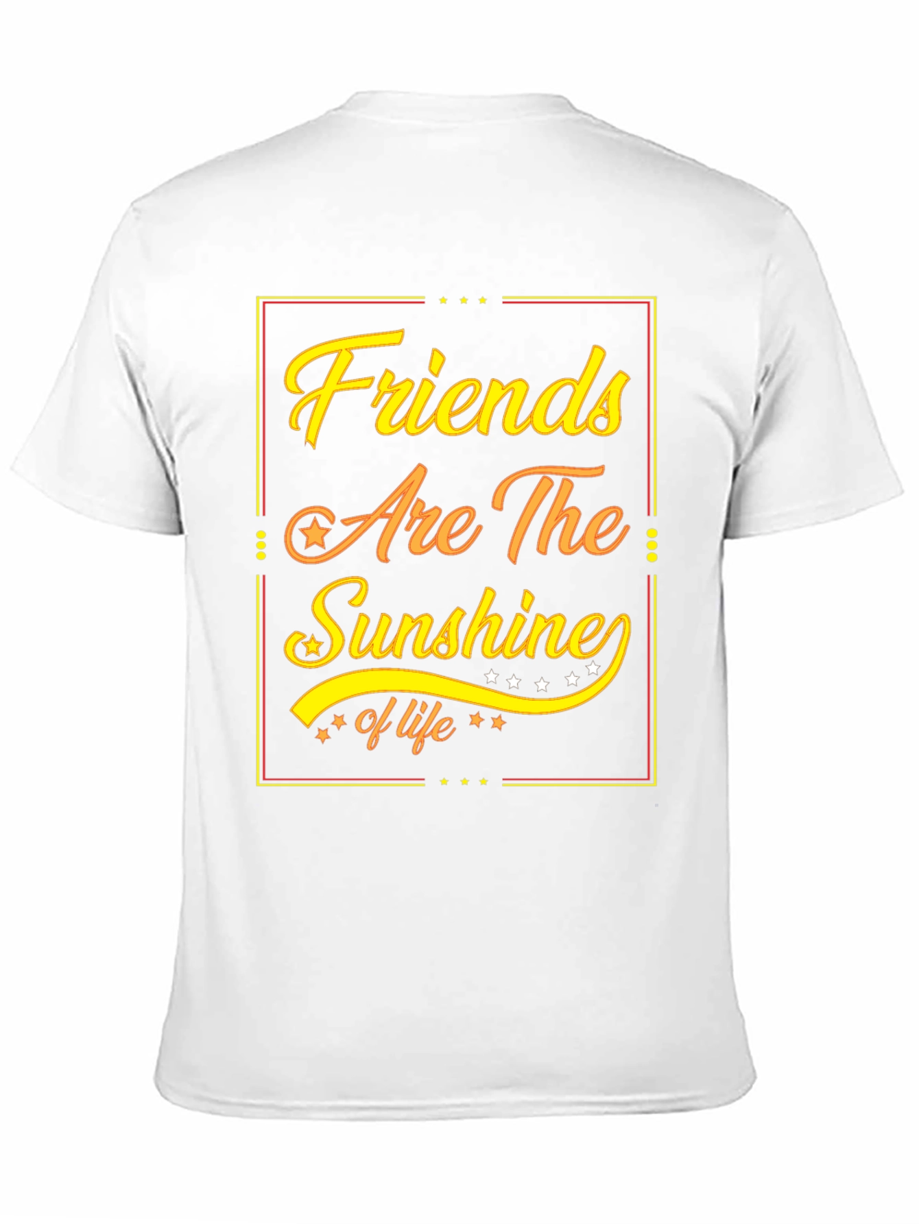 Friends Are The Sunshine of Life Black T-Shirt