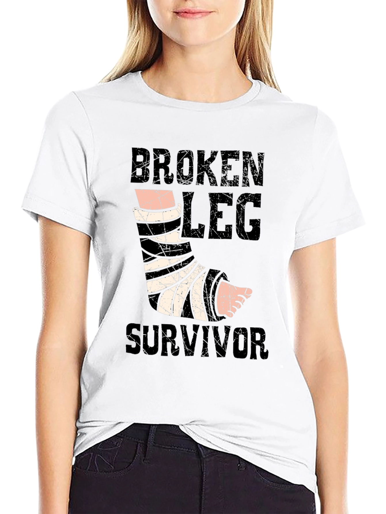 Broken Leg Survivor T-Shirt - Get Well Gift