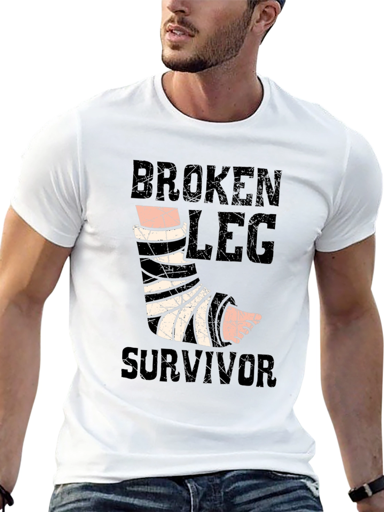 Broken Leg Survivor T-Shirt - Get Well Gift