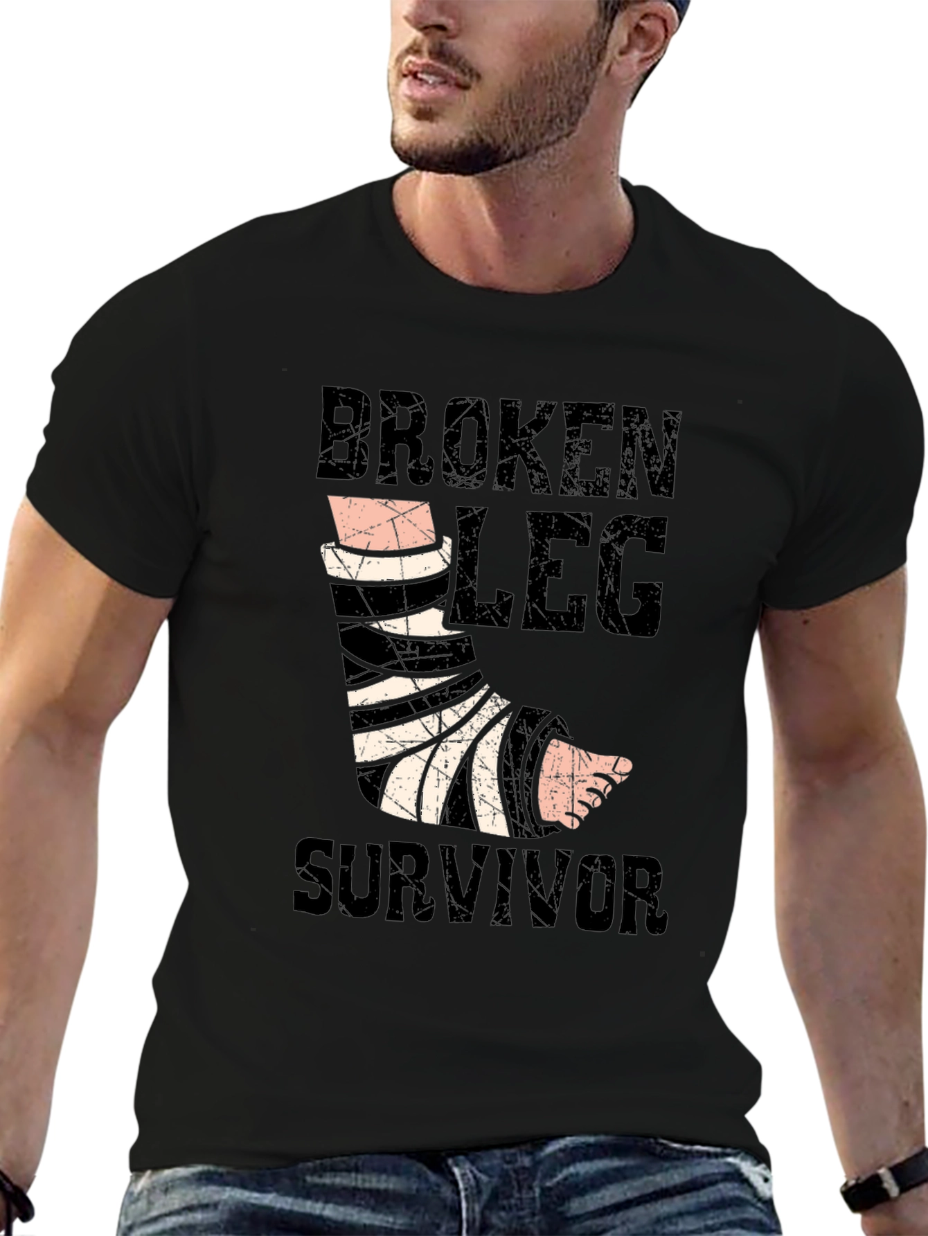 Broken Leg Survivor T-Shirt - Get Well Gift