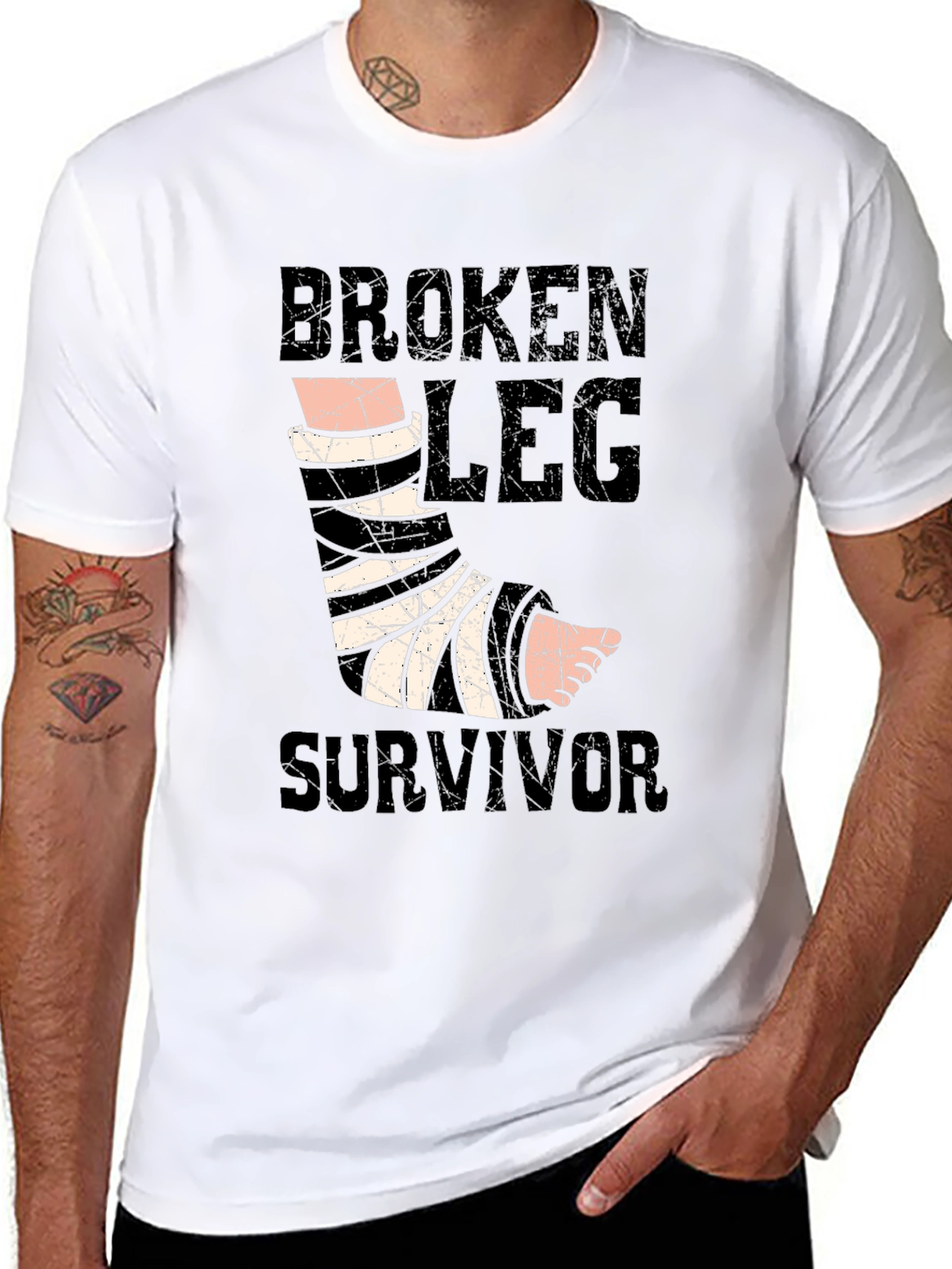 Broken Leg Survivor T-Shirt - Get Well Gift