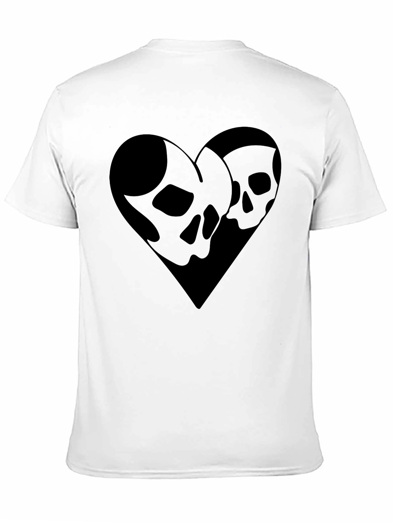 Skull Heart Graphic Tee - Stylish Black T-Shirt