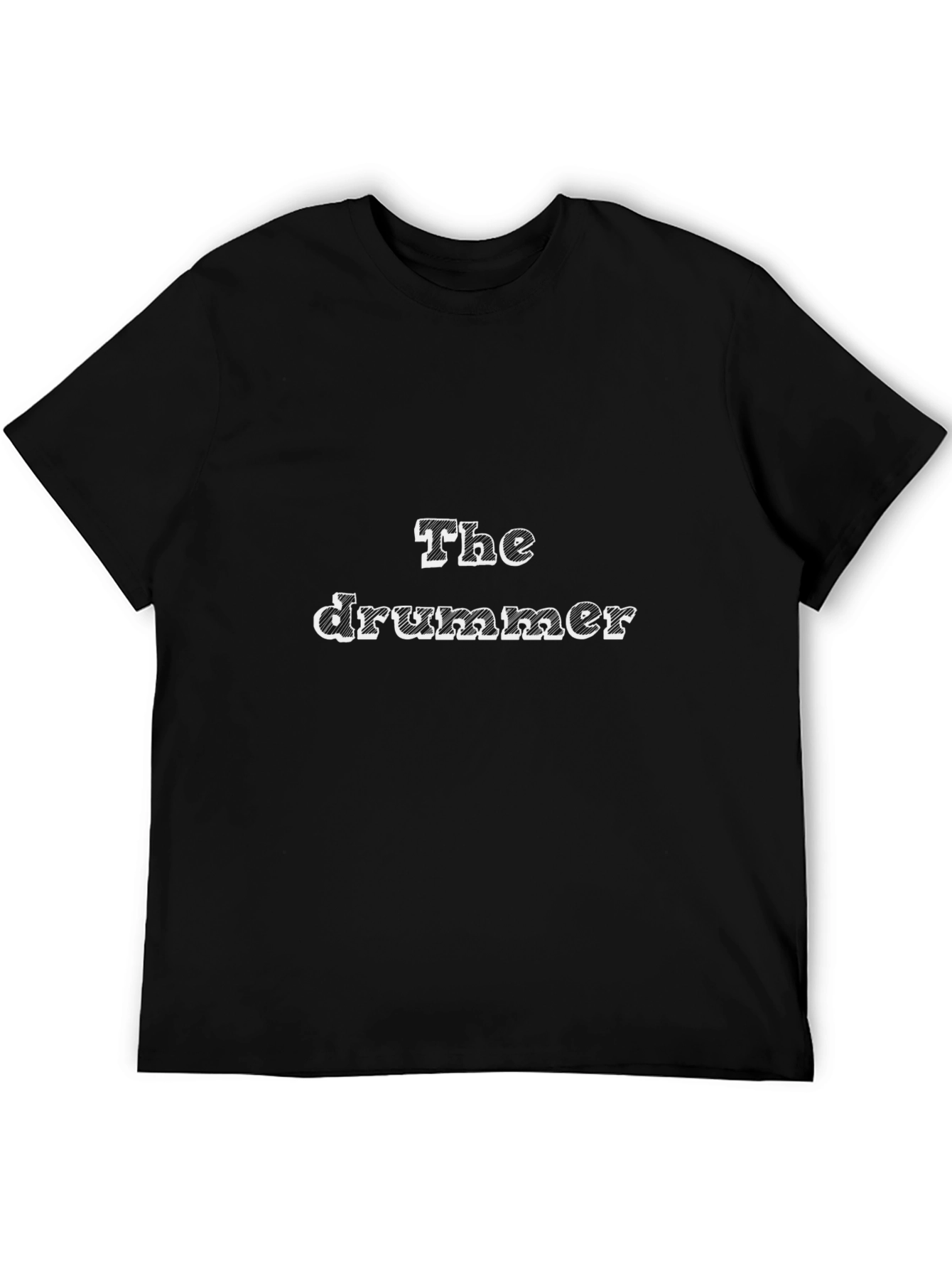 The Drummer Black Crew Neck Short Sleeve T-Shirt
