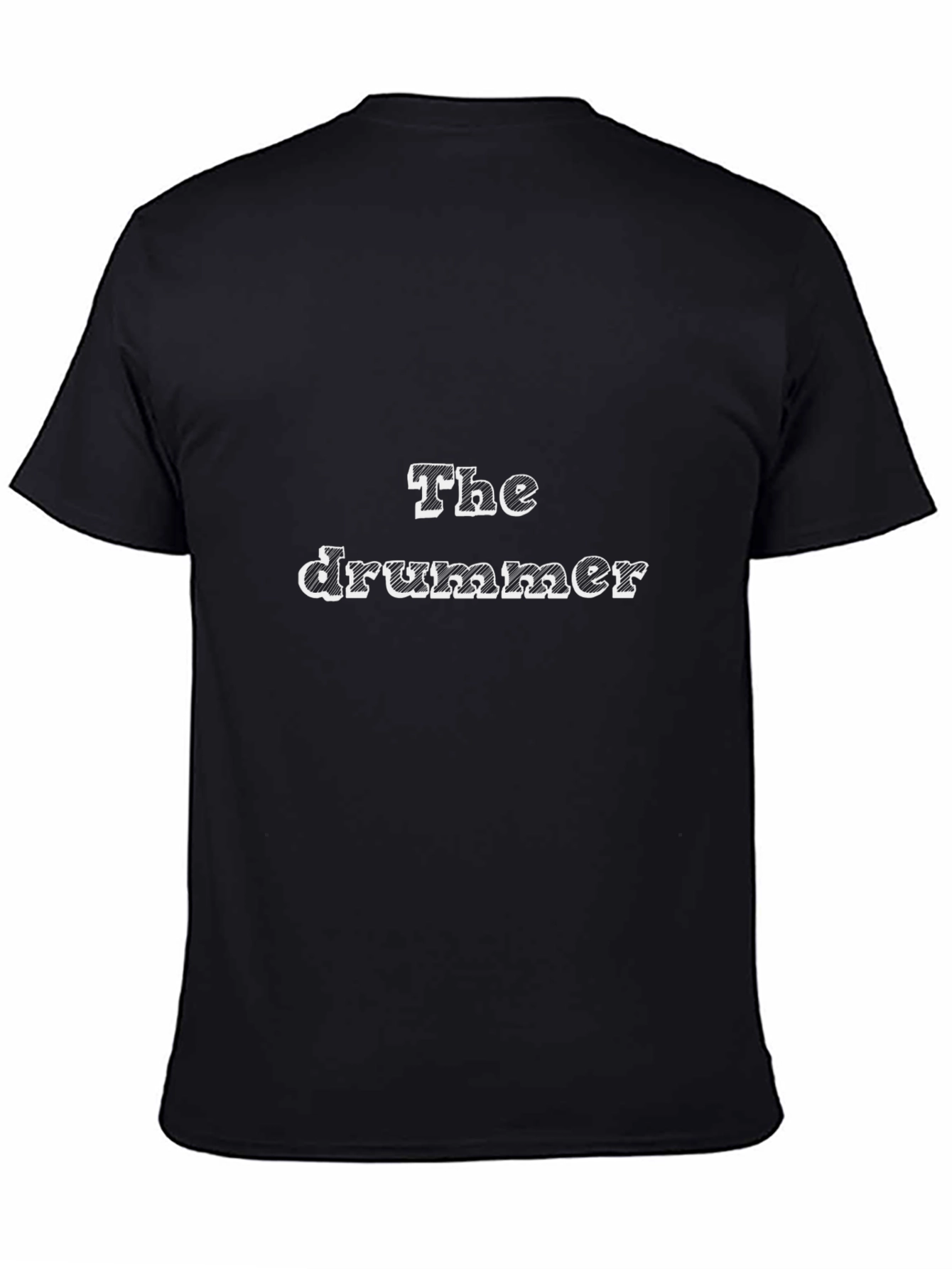 The Drummer Black Crew Neck Short Sleeve T-Shirt