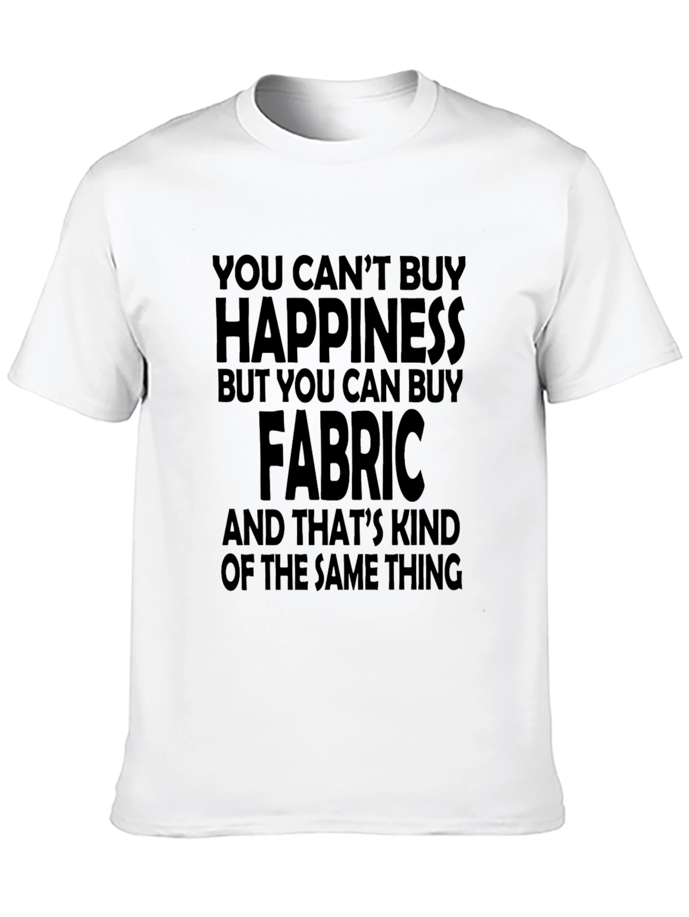 Happiness Fabric Graphic Tee - Soft Cotton Blend
