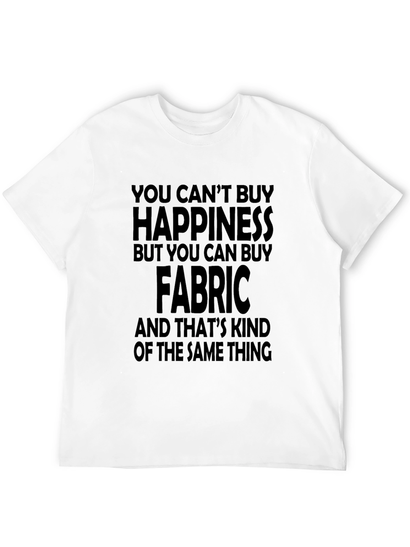 Happiness Fabric Graphic Tee - Soft Cotton Blend
