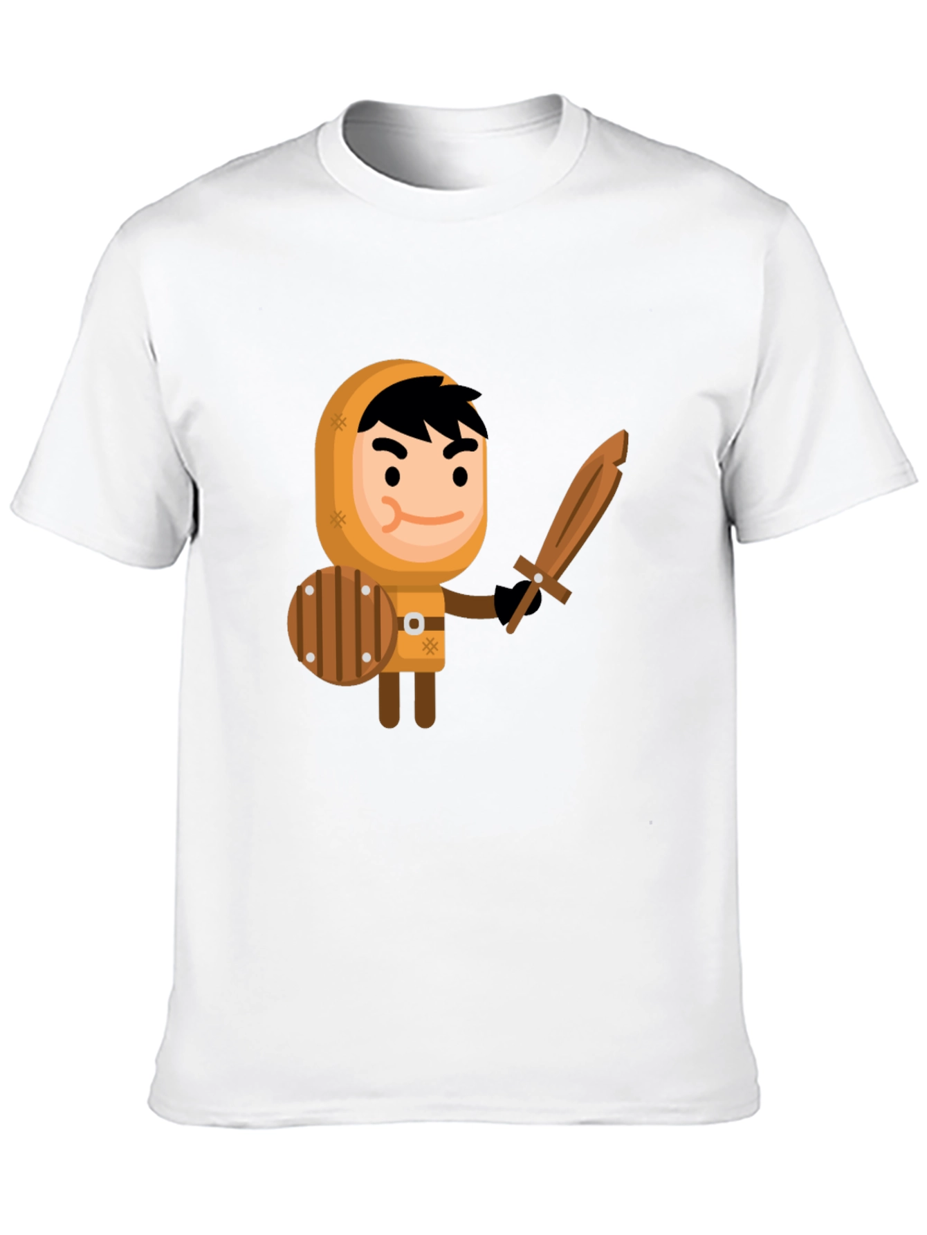 Cartoon Knight Graphic Tee - Fun Unique Design