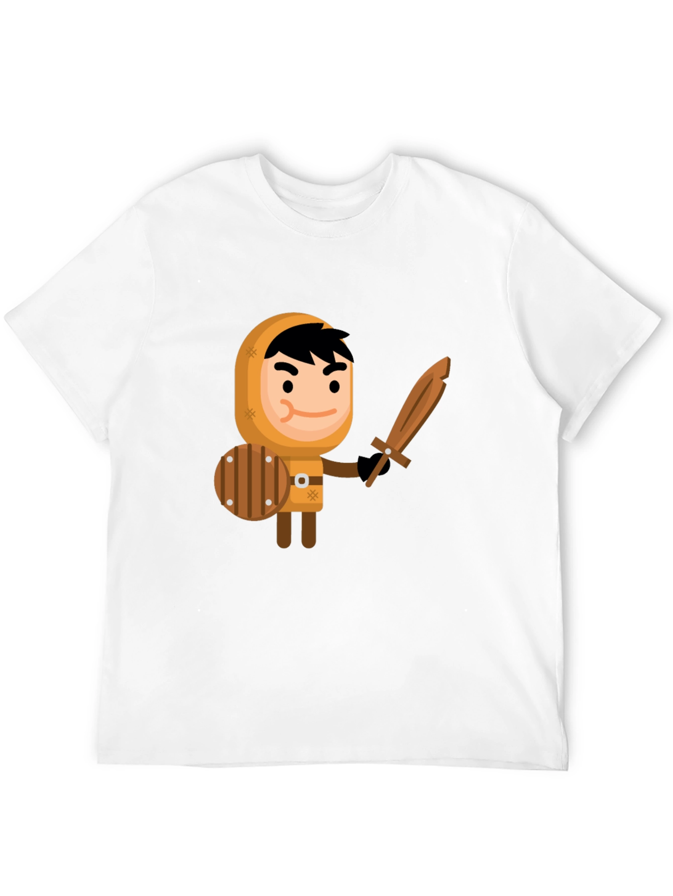 Cartoon Knight Graphic Tee - Fun Unique Design
