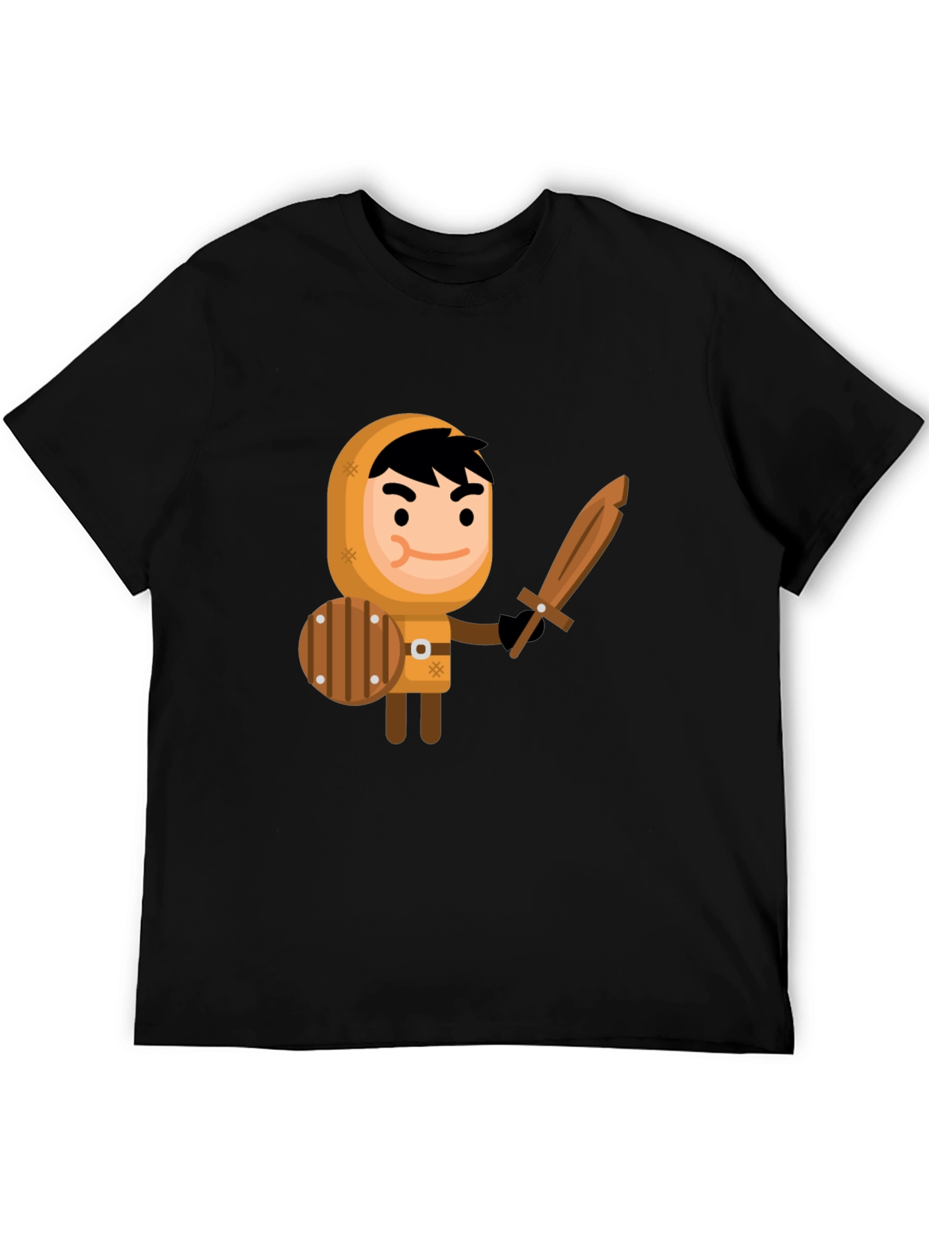 Cartoon Knight Graphic Tee - Fun Unique Design