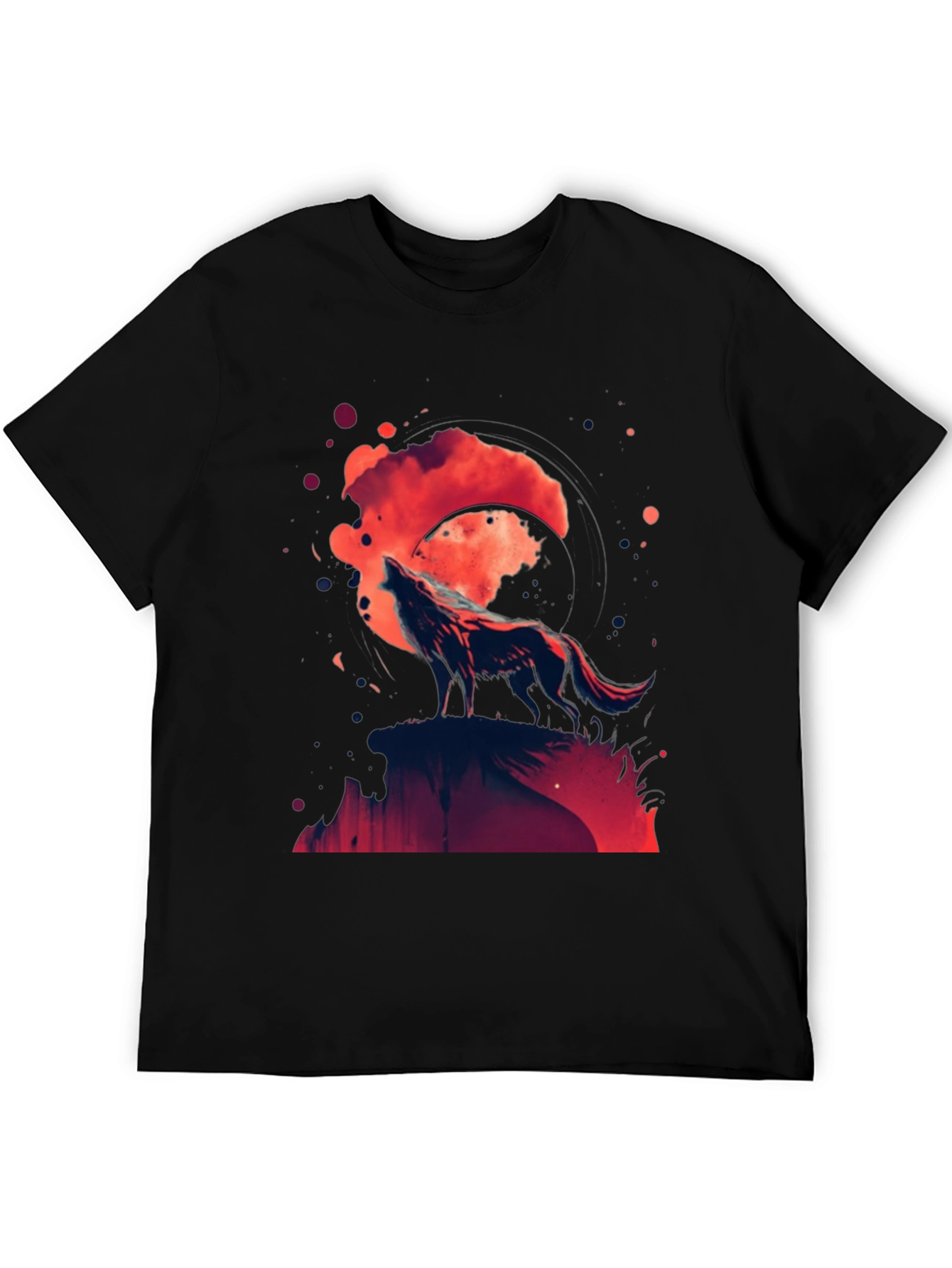 Wolf Moon Graphic Tee - Black