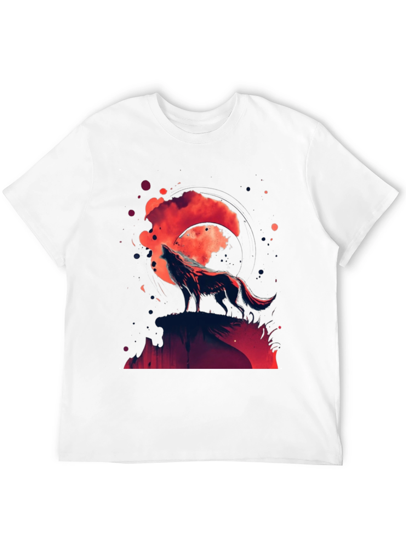 Wolf Moon Graphic Tee - Black