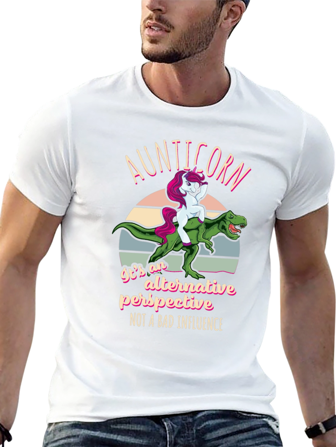 Aunticorn Dinosaur Graphic T-Shirt