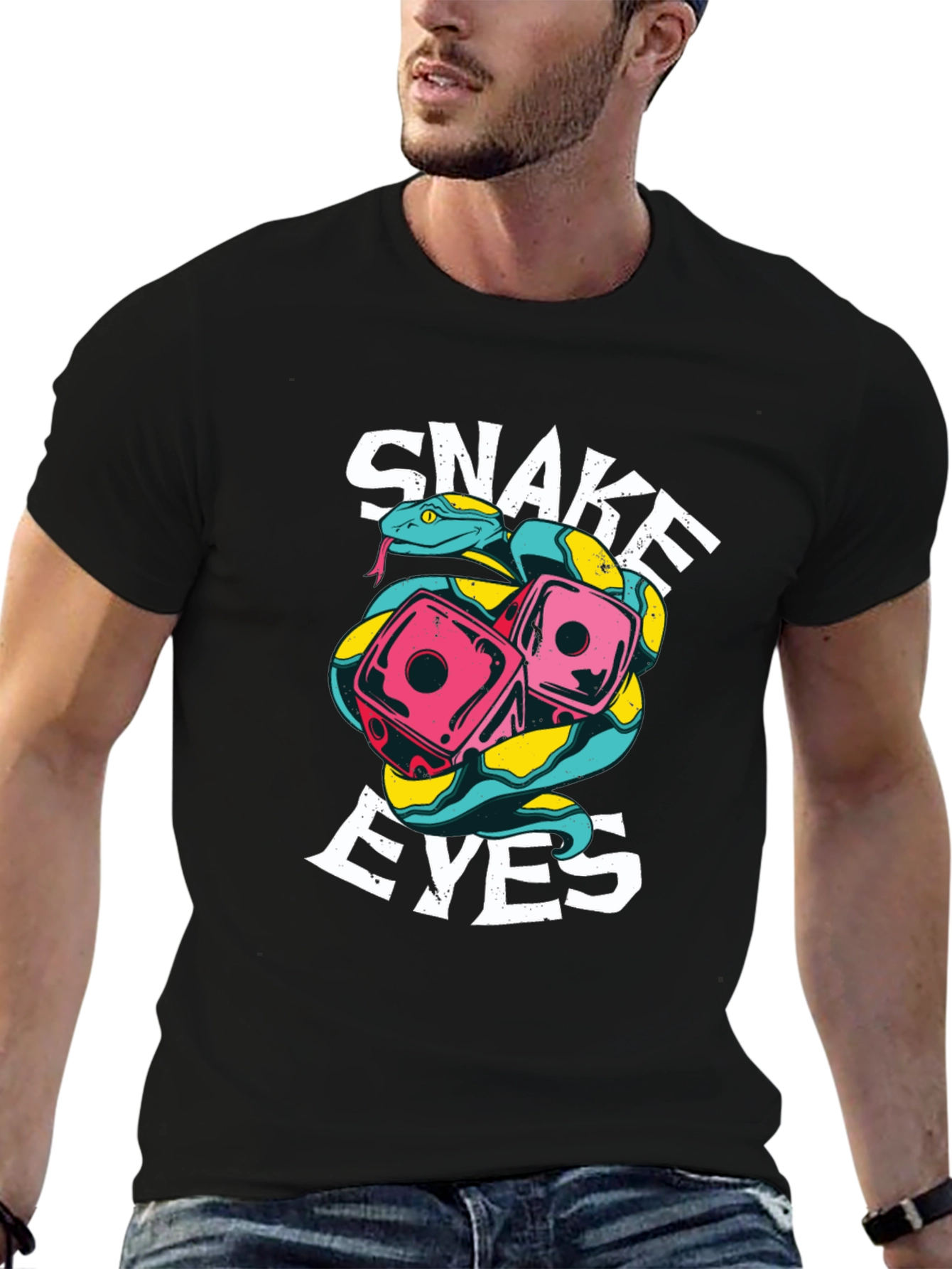 Snake Eyes Graphic Tee - Black T-Shirt