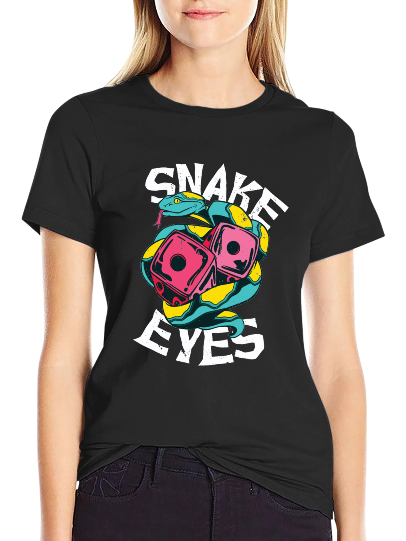 Snake Eyes Graphic Tee - Black T-Shirt