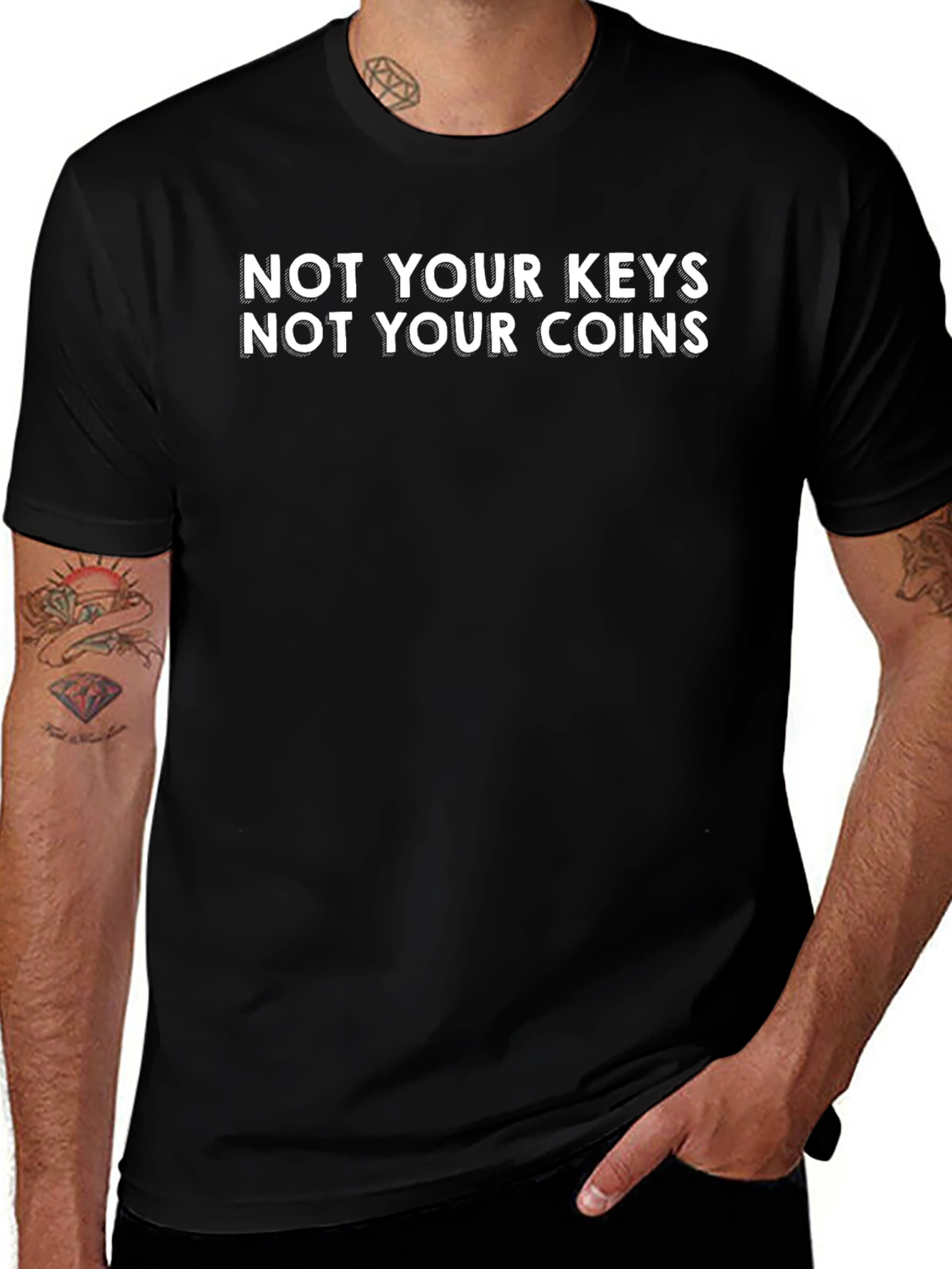 Not Your Keys Not Your Coins Black T-Shirt
