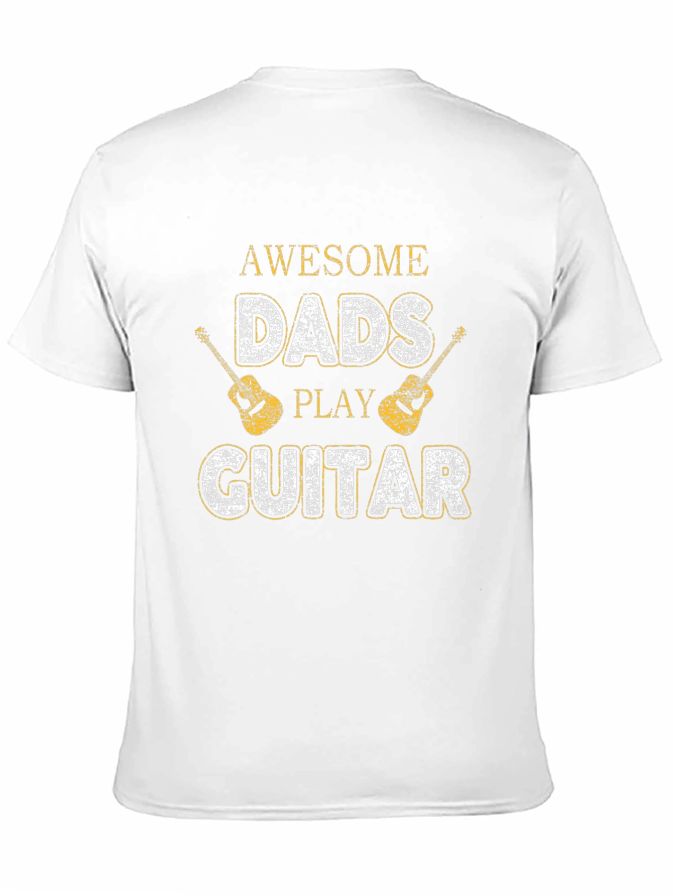 Awesome Dads Play Guitar Black Graphic T-Shirt