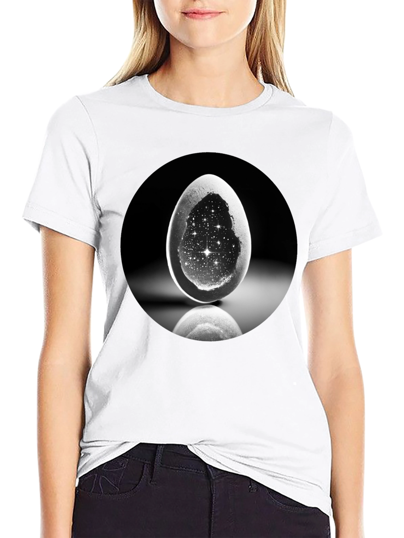Galaxy Egg Graphic Tee - Unique Space T-Shirt