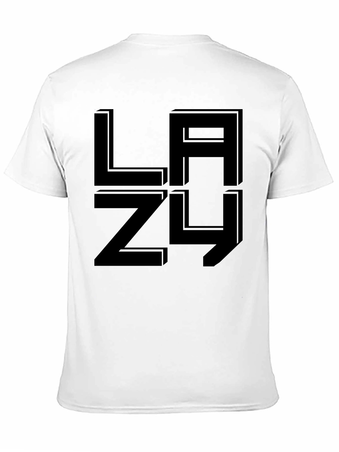LAZY Graphic Print Black T-Shirt - Casual Comfort
