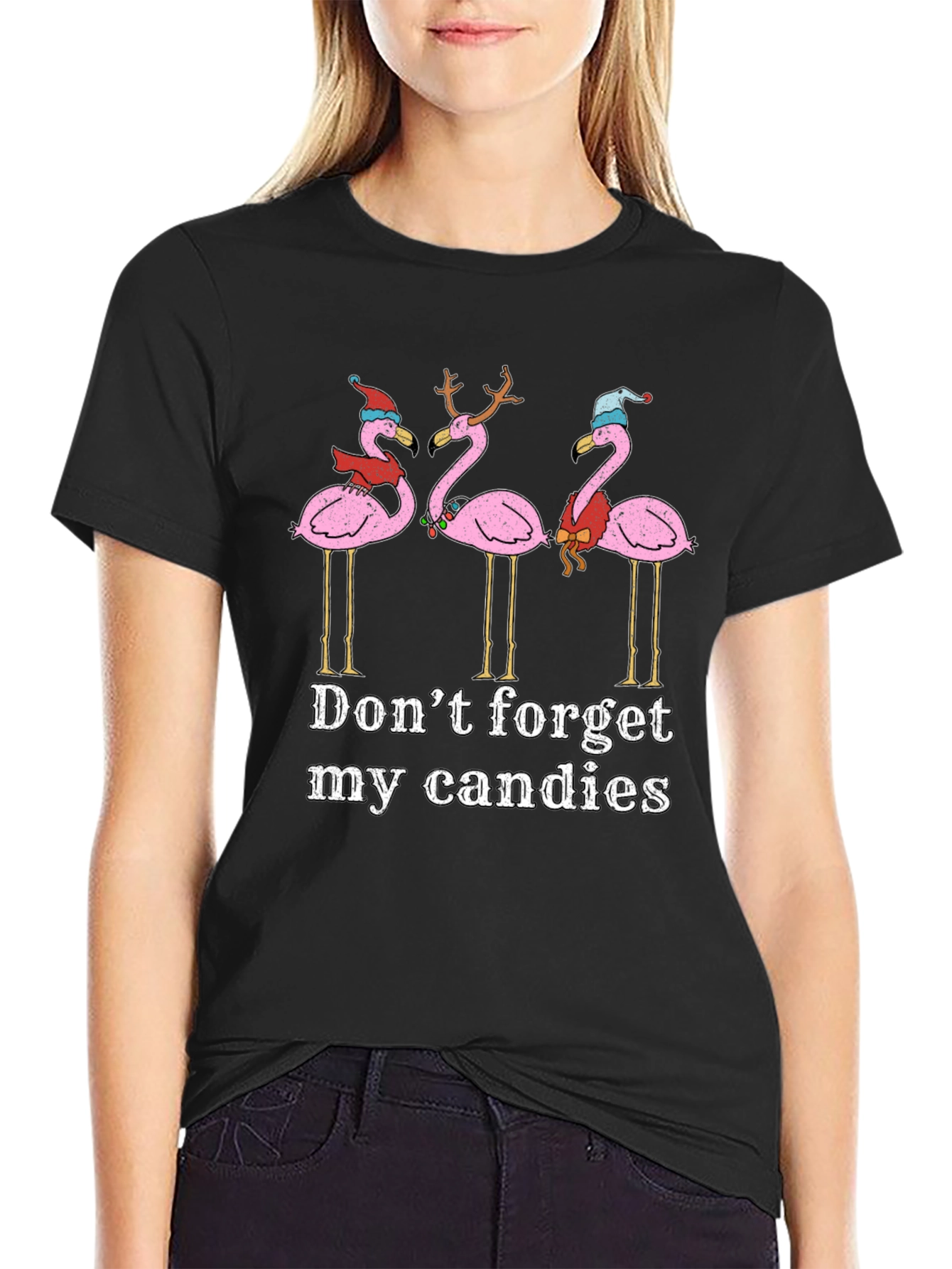 Festive Flamingo Christmas T-Shirt