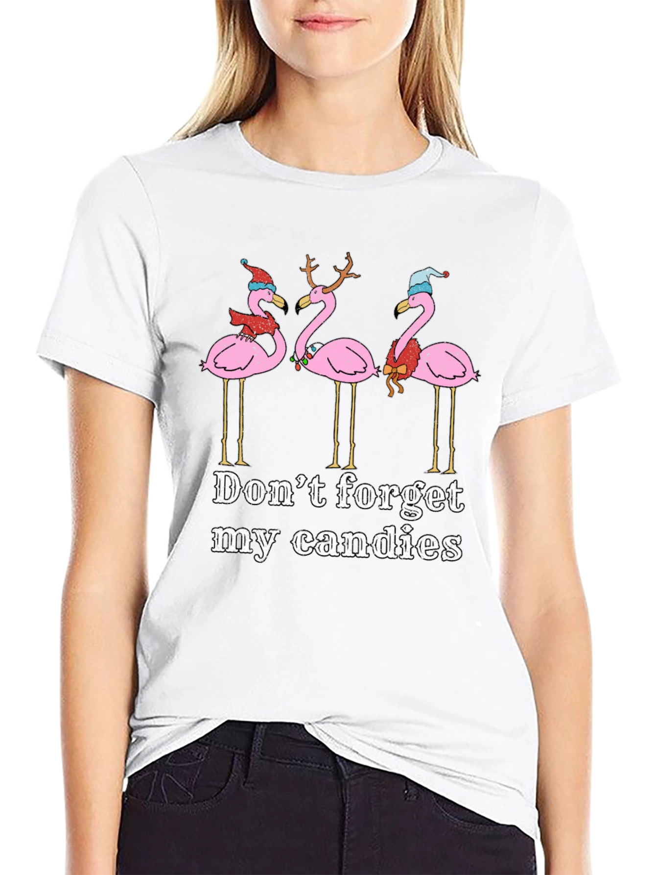 Festive Flamingo Christmas T-Shirt